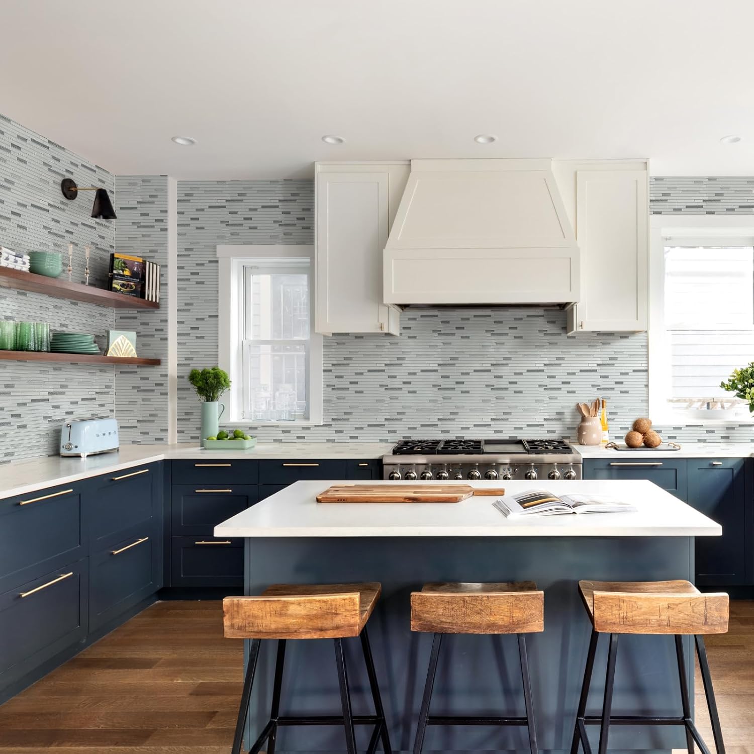 Midcard 5 Sheet Glass Mosaic Tiles for Kitchen and Bathroom Walls