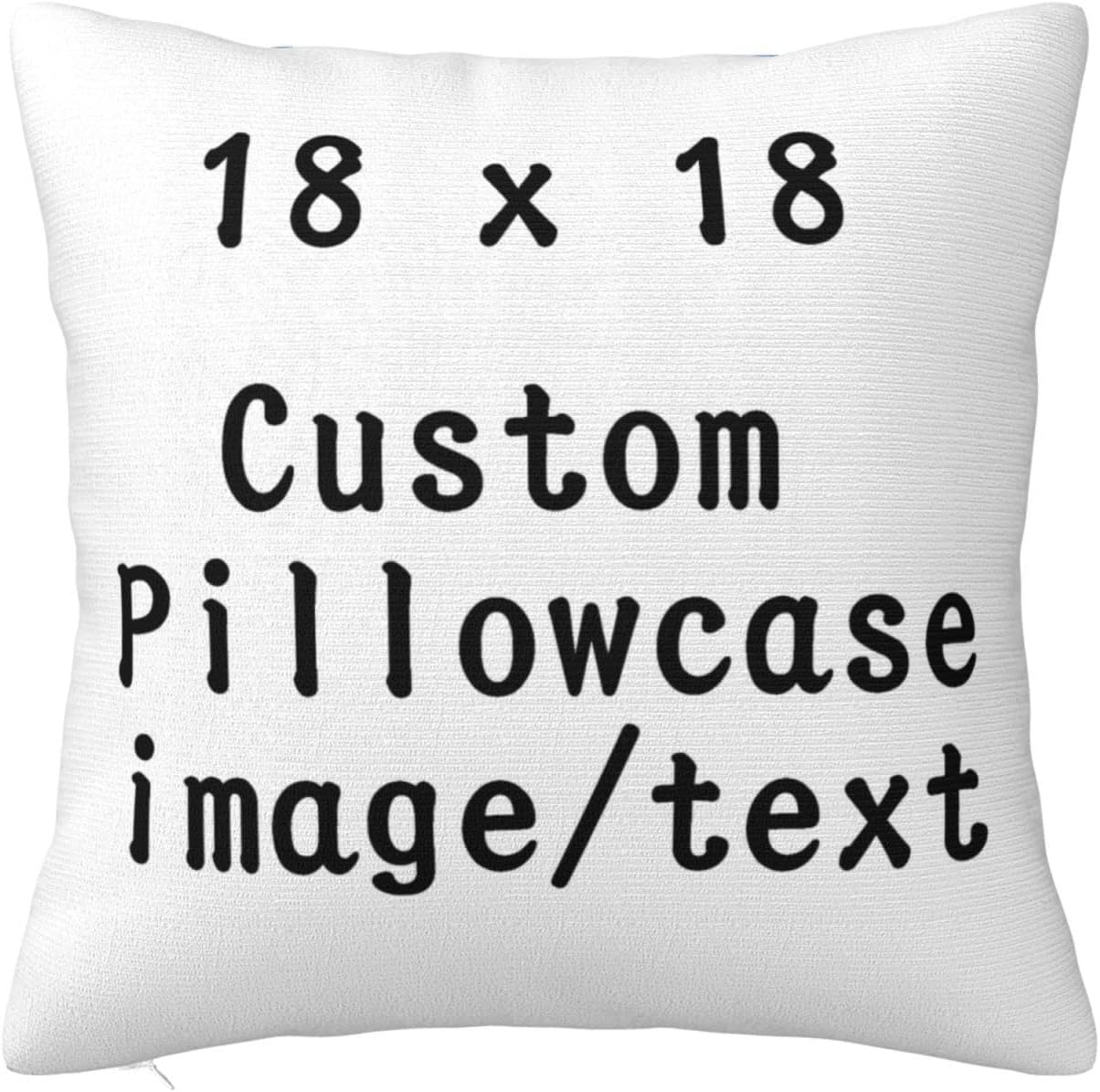 Custom Pillow Covers,Design with Picture or Text Throw Pillowcase,Two-Sides Printed Different Images Cushion Covers, Love Photo Throw Pillow,Personalized Pet Photo Pillow (18x18 inch)