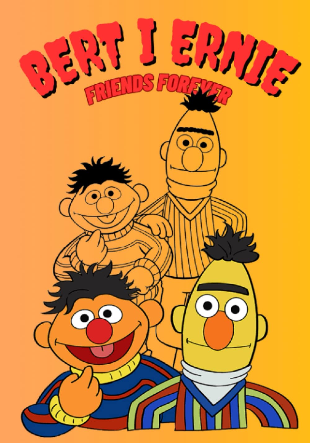 Coloring book for children - Bert and Ernie