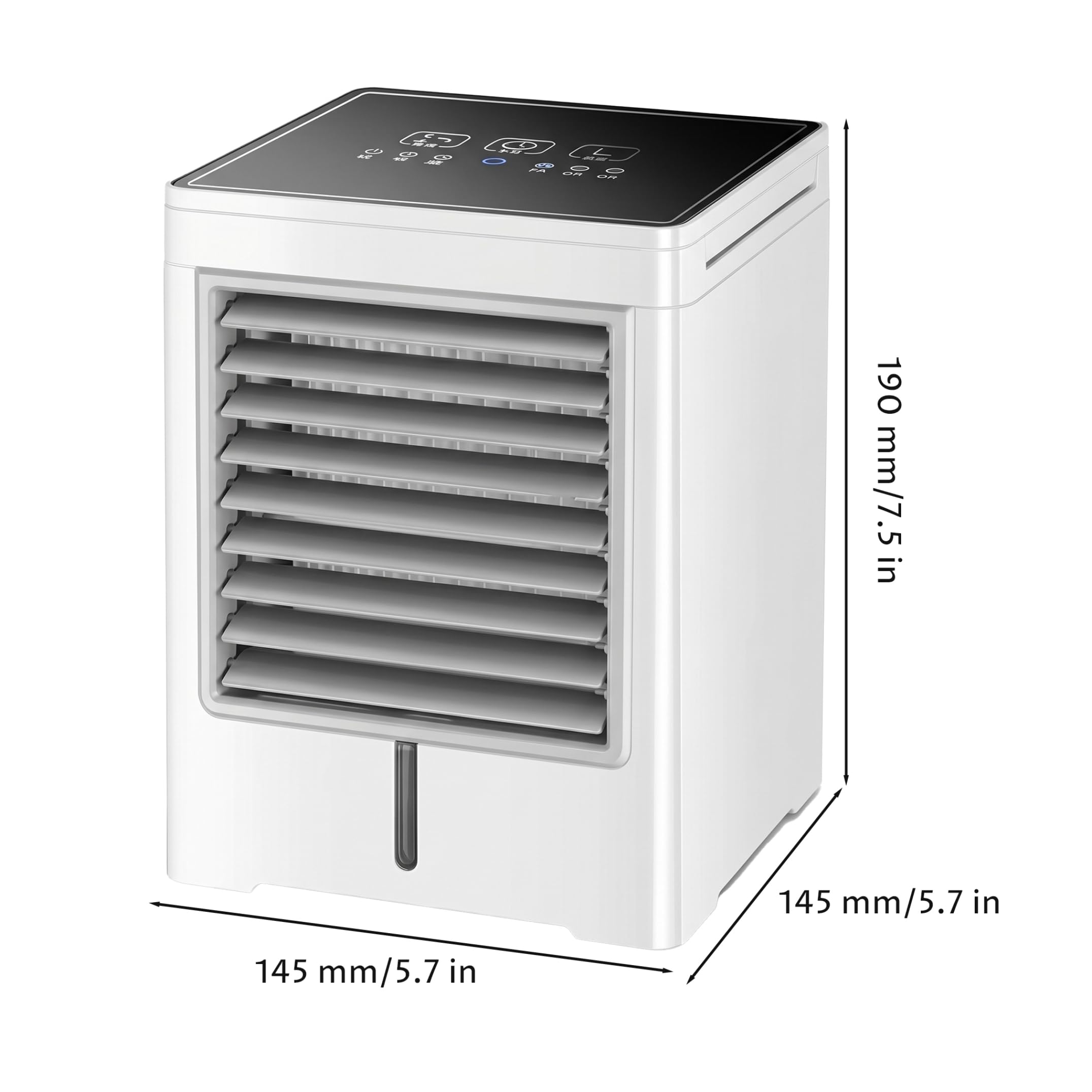 Condizionatori portatili, mini ventilatore rinfrescante con 3 velocità, piccolo ventilatore, da tavolo per la stanza, la camera da letto, l'ufficio, il campeggio, 14, 5 x 19 cm
