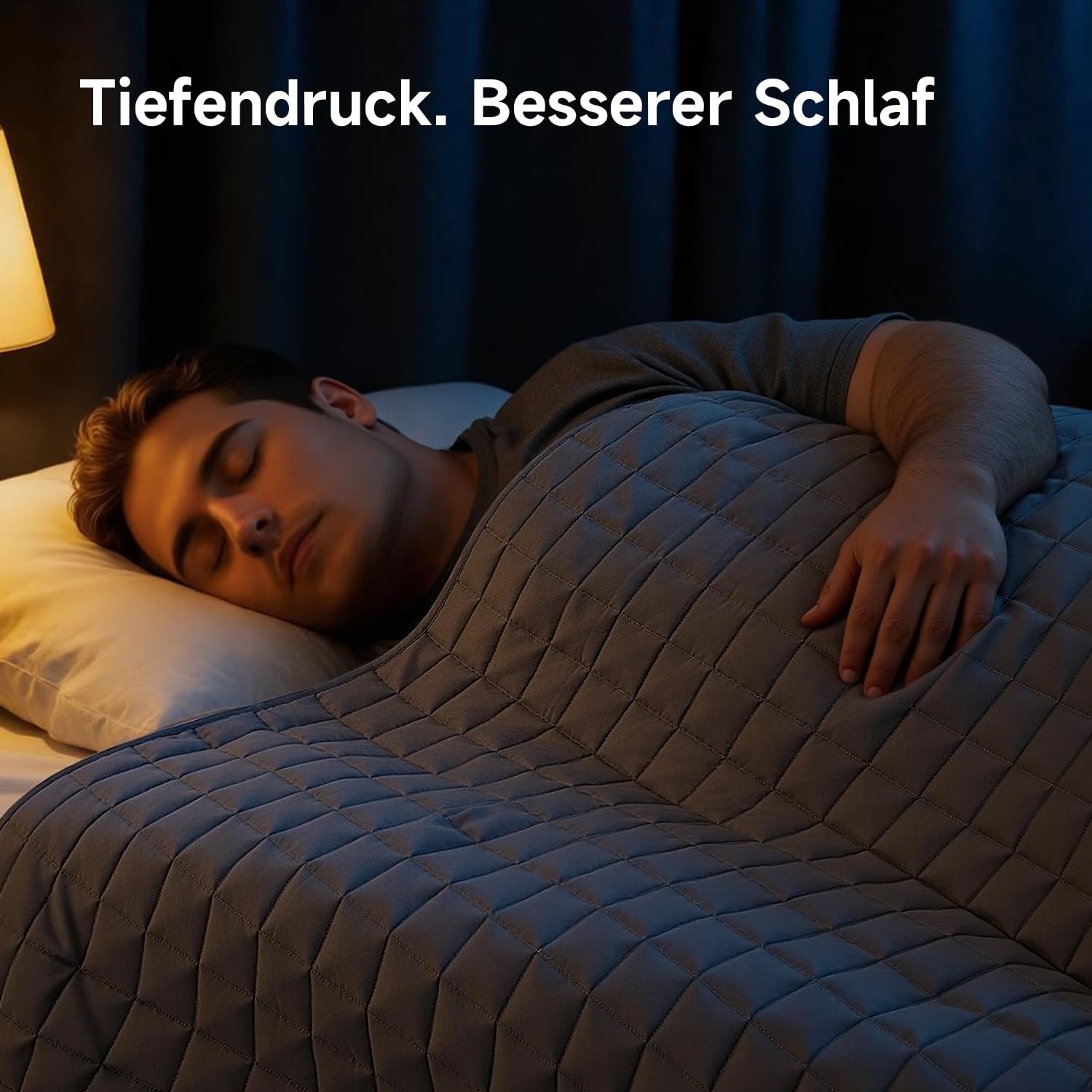 KANKAEU Gewichtsdecke 150x200cm 7kg Weighted Blanket mit Glasperlen Anti-Stress Decke Tiefschlaf Atmungsaktiv Maschinenwaschbar
