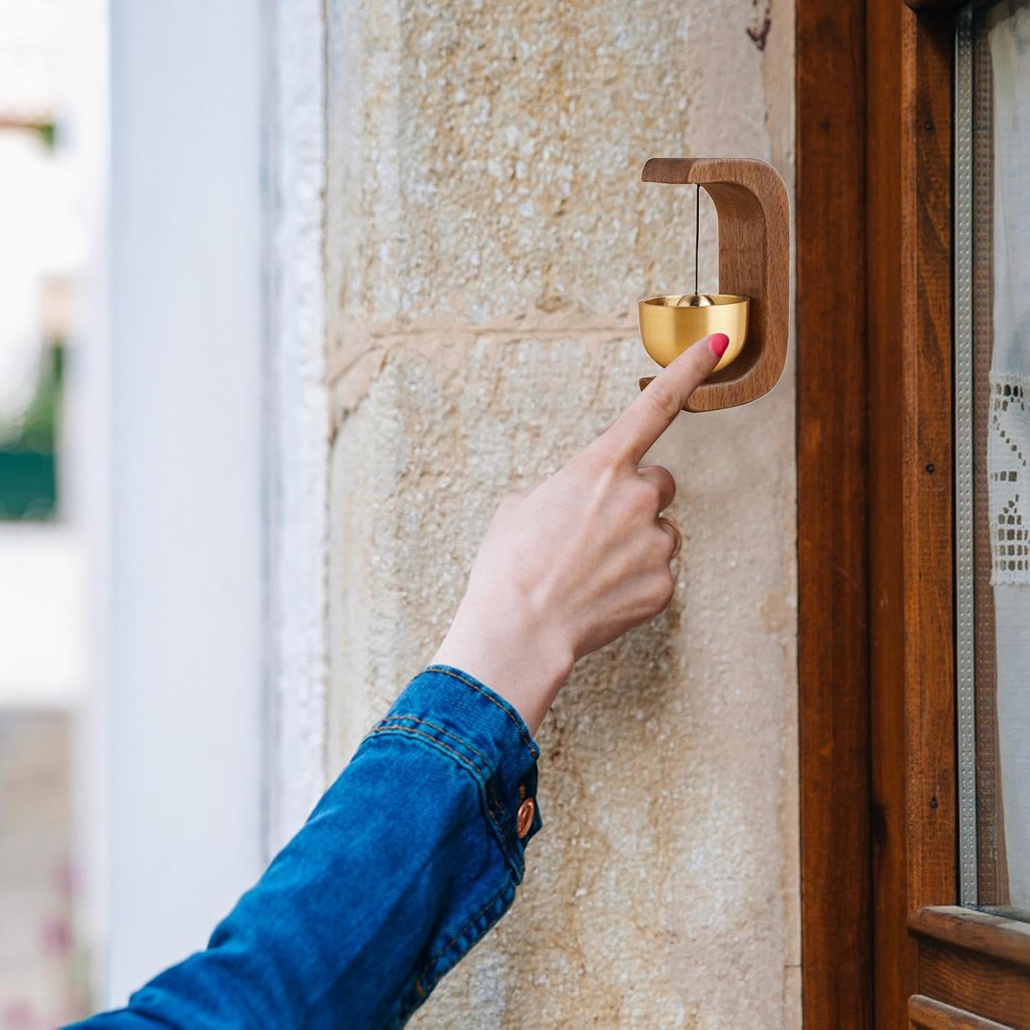 Magnetic Wood, Shopkeepers for Door Opening, Wood Door Chime Ornament And Hangings Decoration for Business Entrance, Fridge Sticker And Barn