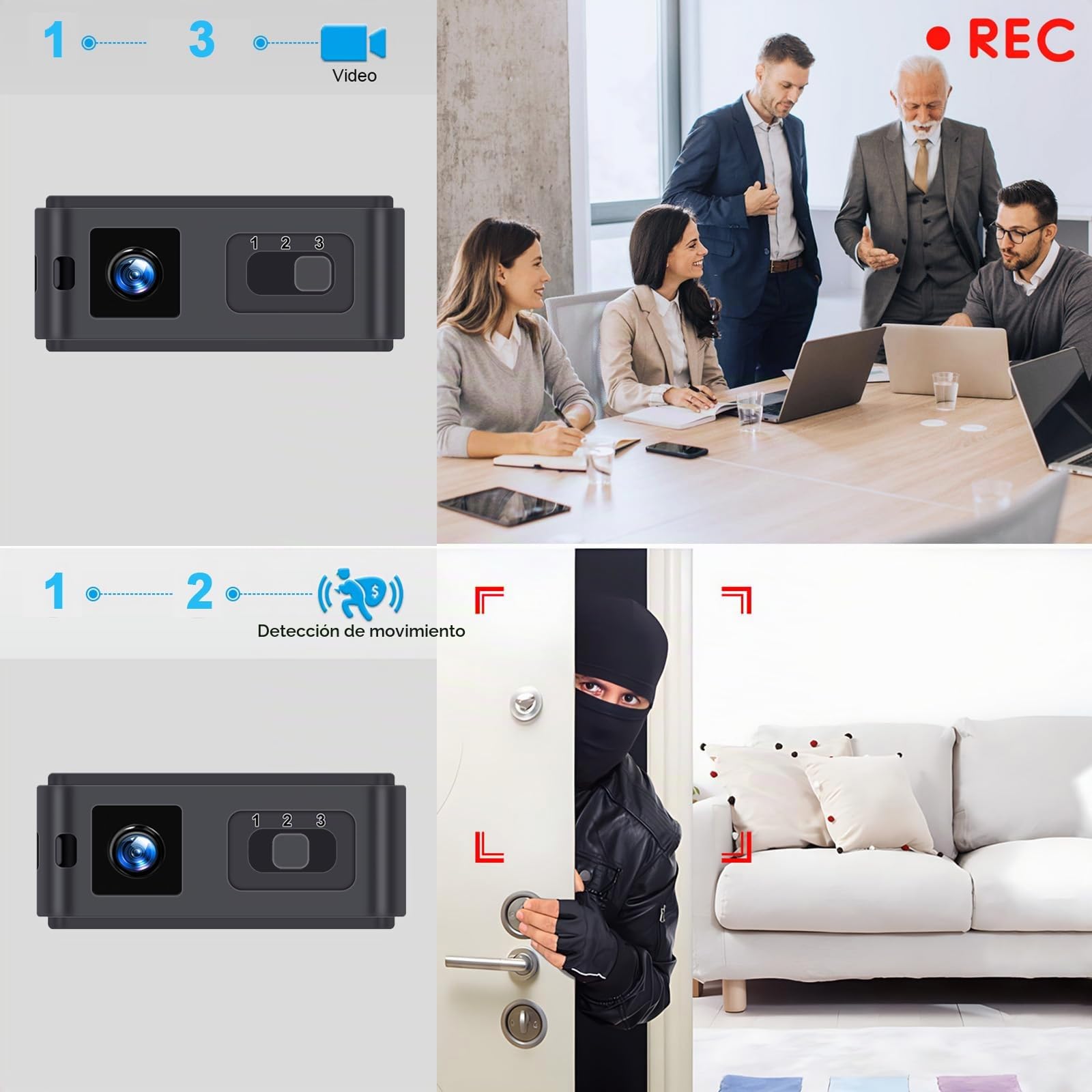 HGYGHO 64GB Mini Cámara USB Flash Drive, 1080P Cámara de Vídeo Pequeña Memoria USB con Detección de Movimiento, Mini Camara de Seguridad de Vigilancia con Grabado Unidad Flash para Hogar Oficina