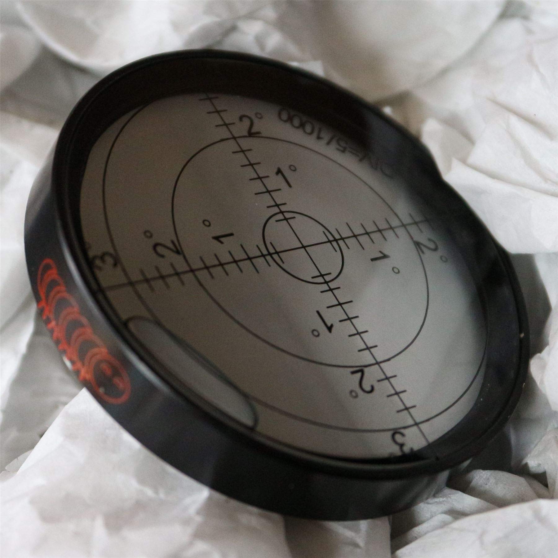 Metal Large Spirit Bubble Level (New) 60mm Diameter, Degrees, Circular, Surface Level - Metal Housing, Bulls Eye Bullseye Vial Round (Supplied in a Gift Box)