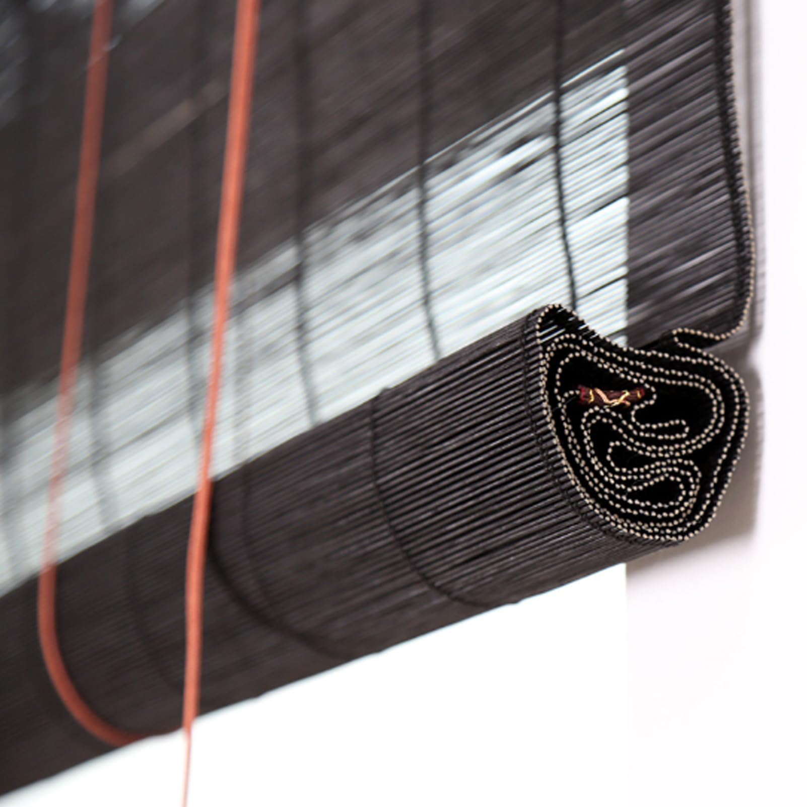 RICOLUS Stores à Enroulement en Bambou Rétro,Naturel Respirant Rouleaux Romains Occultant Fenetre Protection Solaire et Brise Vue Store Enrouleur pour Intérieur Extérieur (80x200cm)