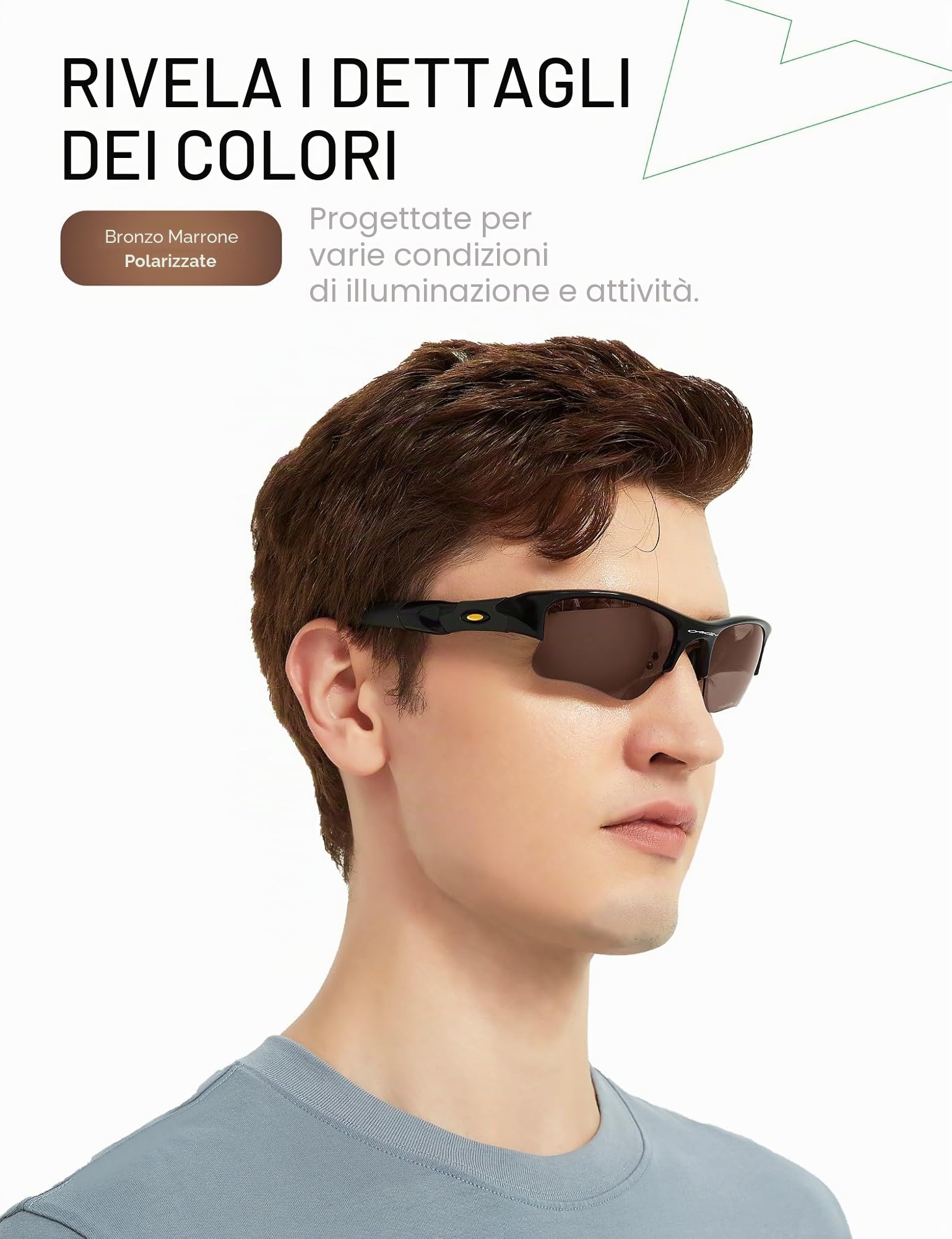 Mryok + Lenti di ricambio polarizzate per Oakley Latch – Bronzo Brown