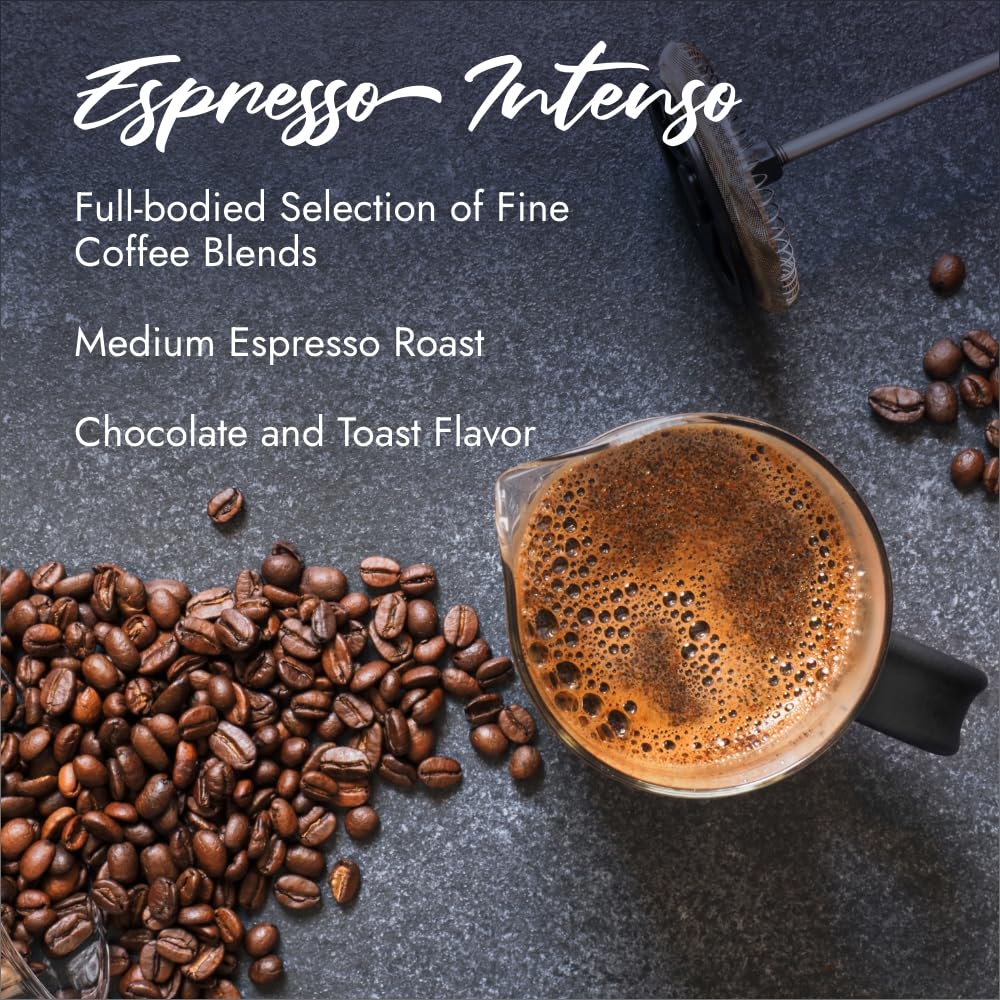 CAFFÈ BORBONE Selection Espresso Intenso - Granos de café enteros (6 x 1000 g, sabor intenso, 100% granos de rosbusta)