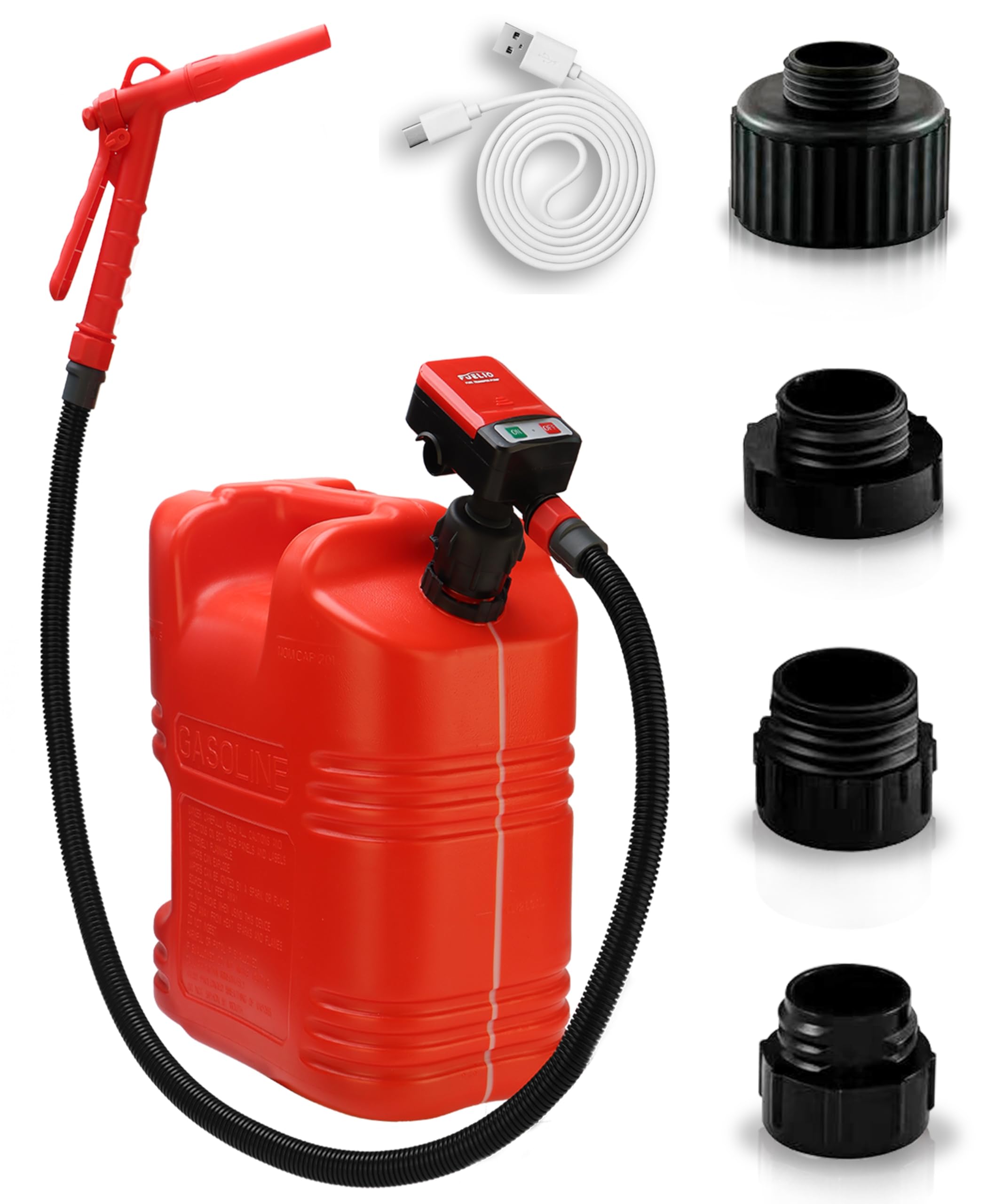Fuel Transfer Pump - Electric Gas Pump For Gas Can With Nozzle