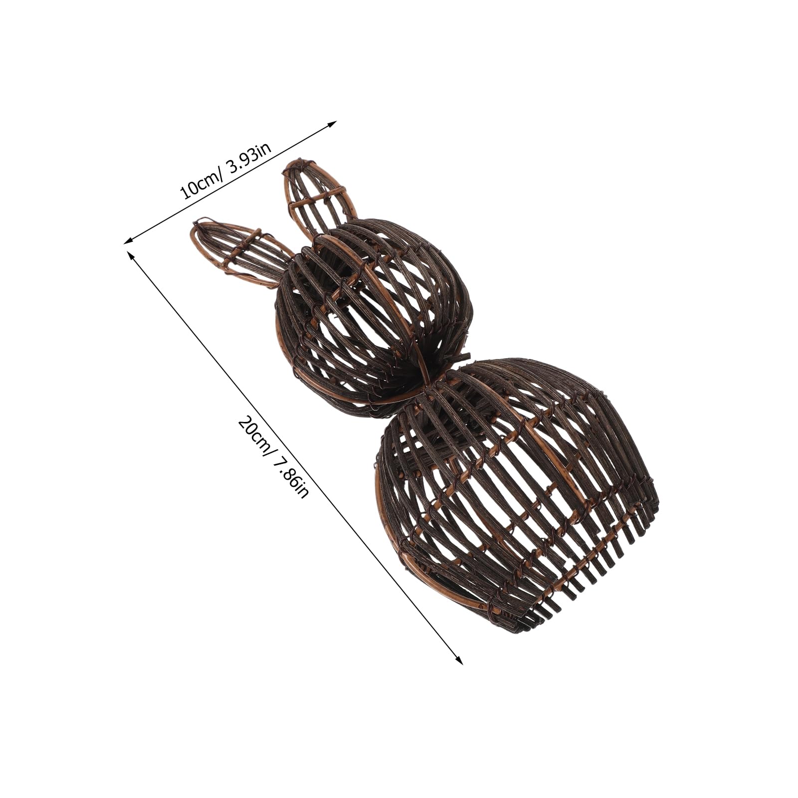 VALICLUD Decorazione Pasquale Accessorio Decorativo Versatile Coniglietto Intrecciato in Rattan per Celebrazioni Primaverili e Arredamento Casa