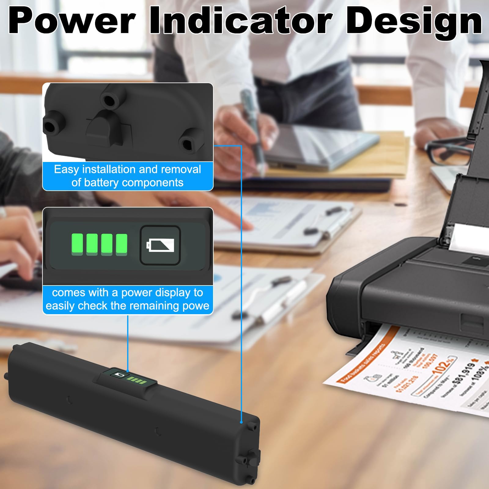 Efficienza 3500mAh batteria ricaricabile LK72 Pack per TR150 esigenze di stampa veloci e stampante ricaricabile di viaggio di lavoro