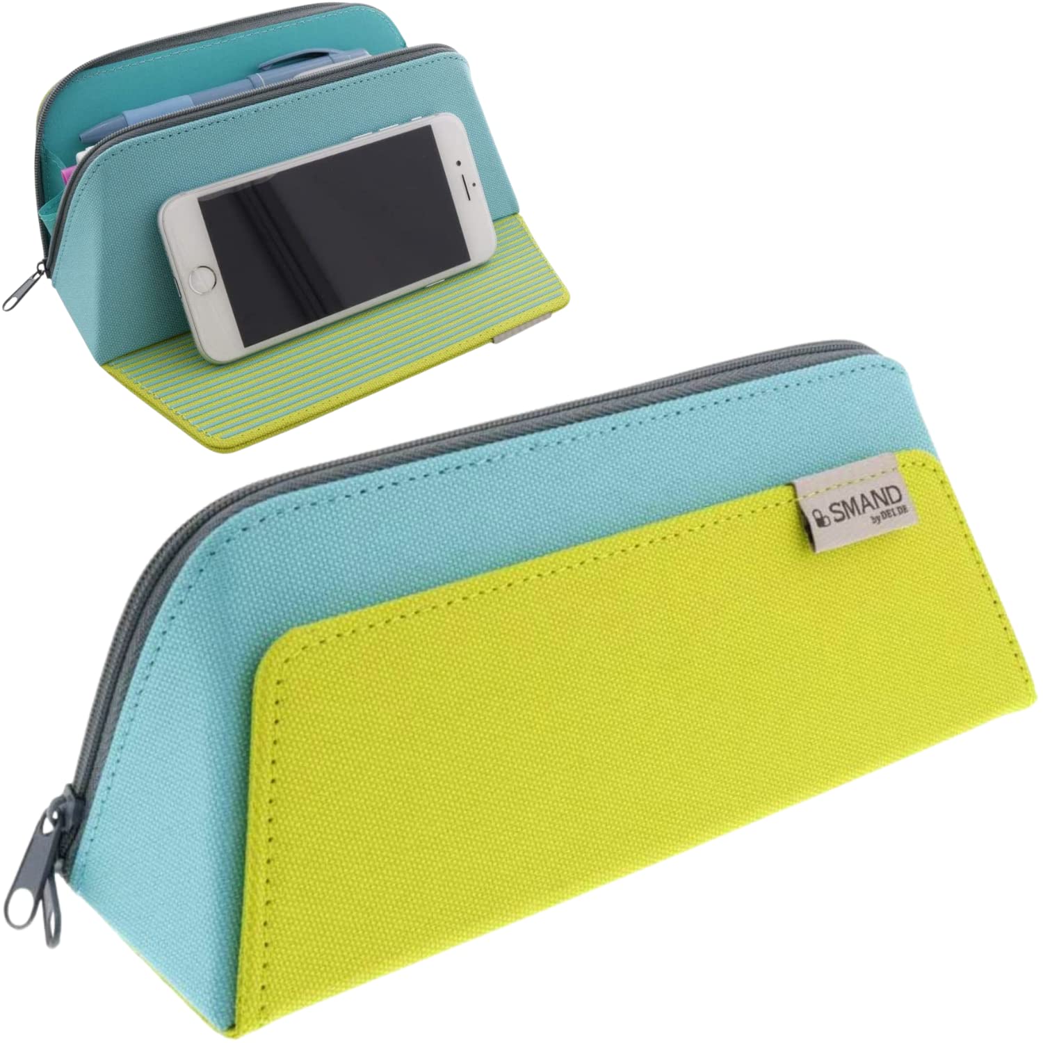 びょる文具 Amazon | サンスター文具 ペンケース スマホスタンド スマンド ブルー