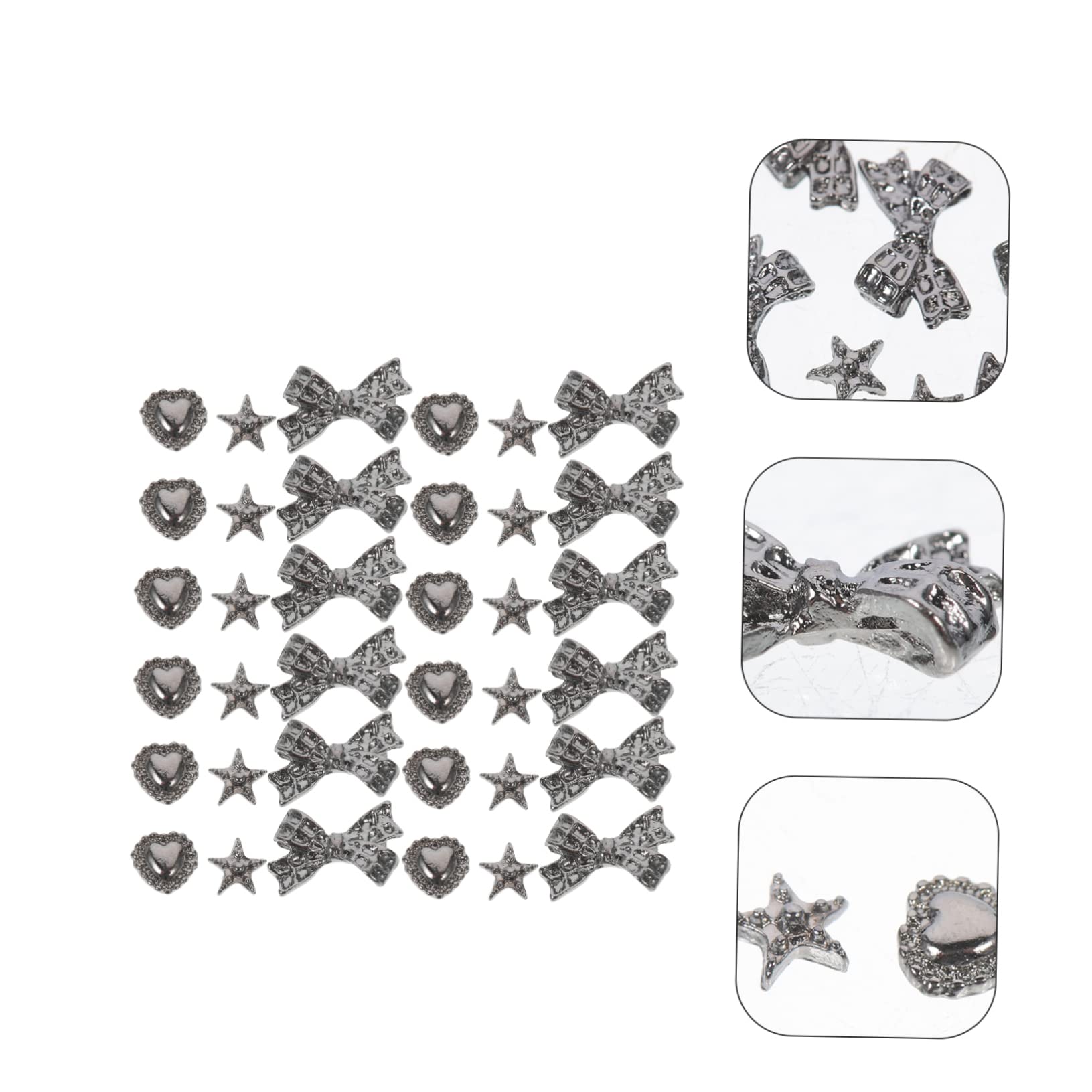 VALICLUD 5 Set Accessori Per Unghie Manicure Unghia Kit Unghie Fabbricazione Disegno Delle Unghie Dito Decorazione Delle Unghie Forniture Per Unghie Lega Silver 30 Pezzi * 5