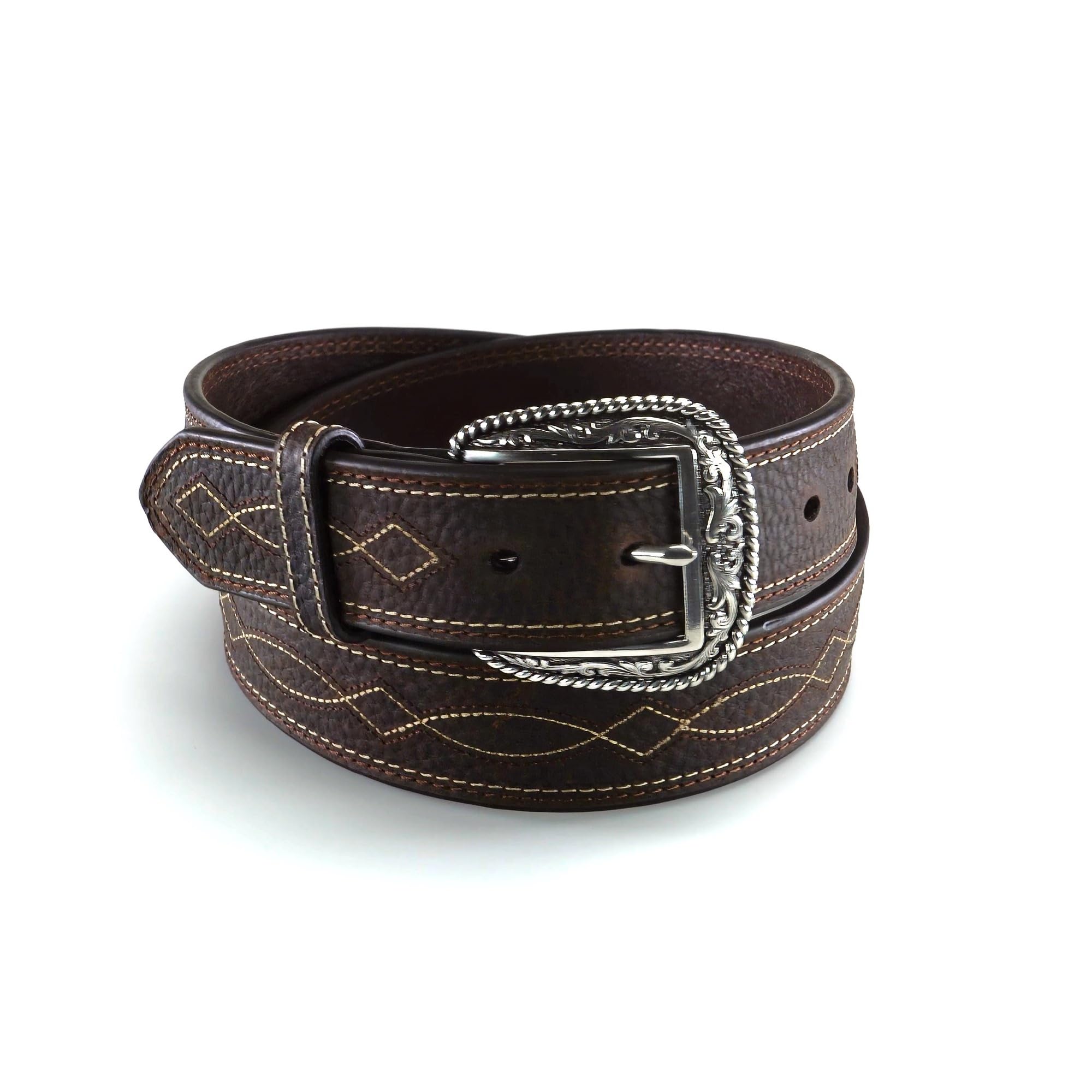 ARIATMen's Ariat Wave and Diamond Stitch Center Belt Belt