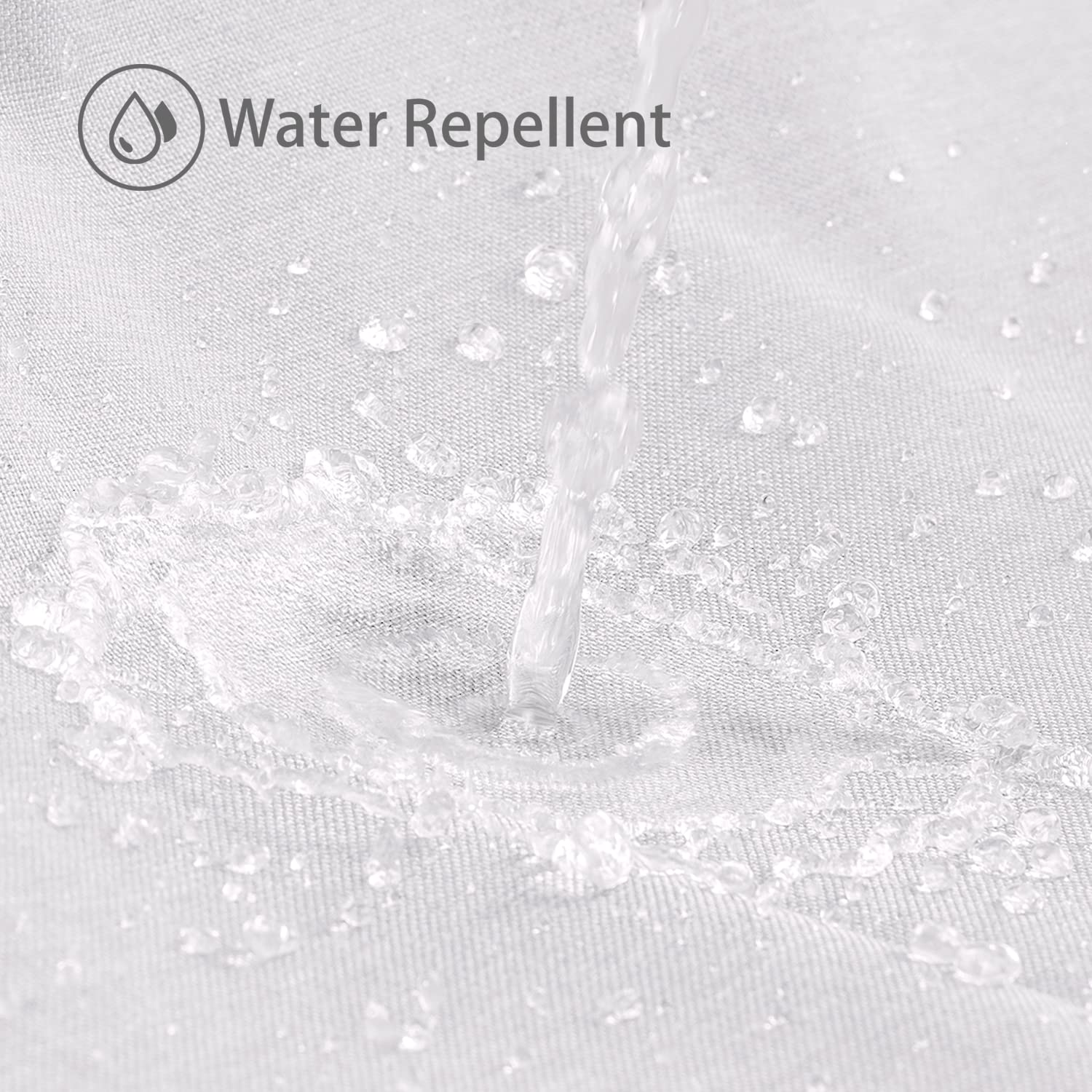 Shower Curtain for Bathroom with Metal Hooks Linen Fabric Shower Curtain Heavy Duty Bath Curtain for Wet Room Bathtub Shower Stall Hotel Quality - Image 4