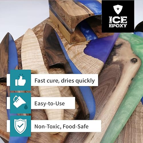 Miniatura 3 de IceThin - Resina epoxi transparente 11, brillo de alto brillo, el mejor kit de resina para artistas, ideal para fundición y moldeo transparente,
