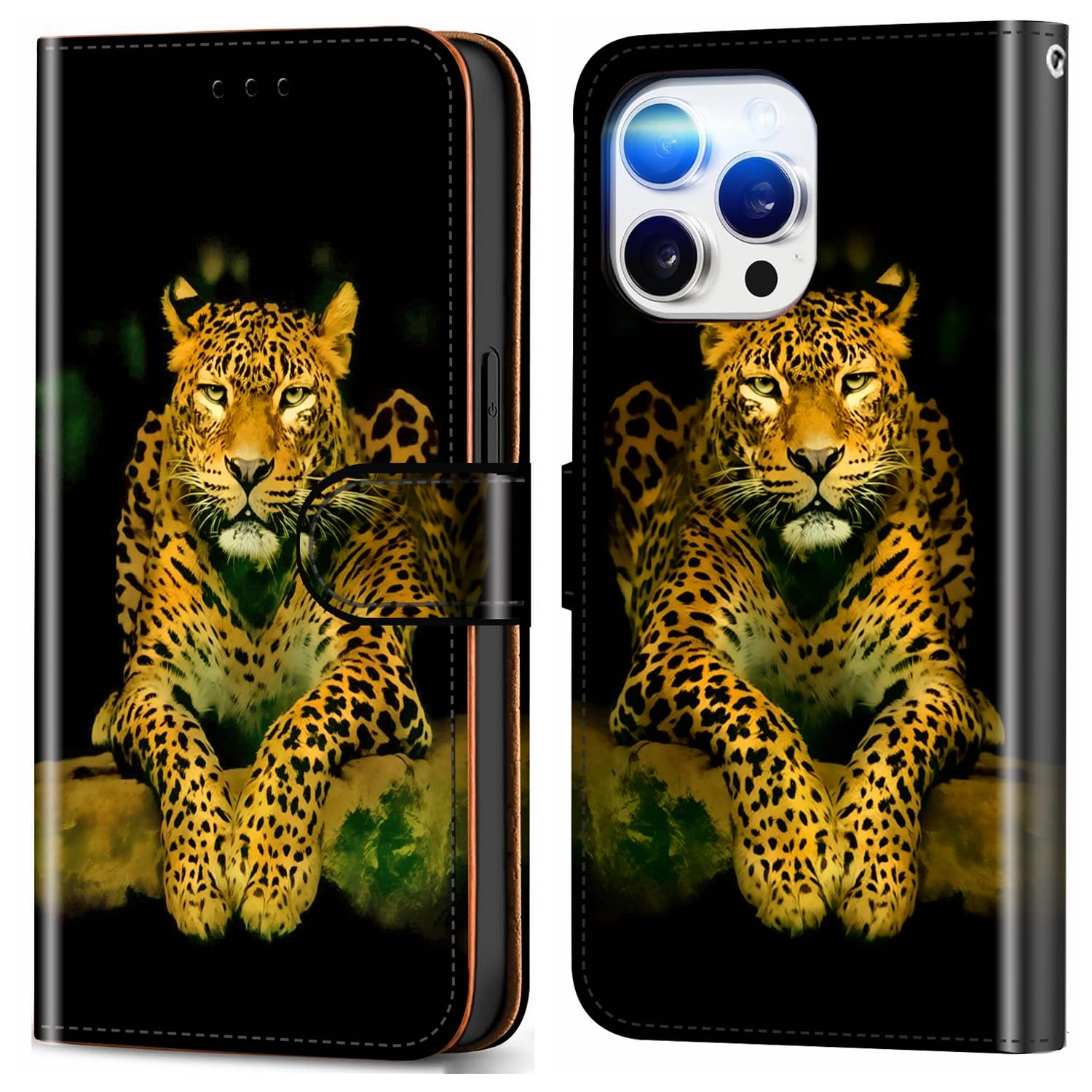 Wallet Case For IPhone 14 Pro Max 6.7 Print Animal Mable Pattern Design