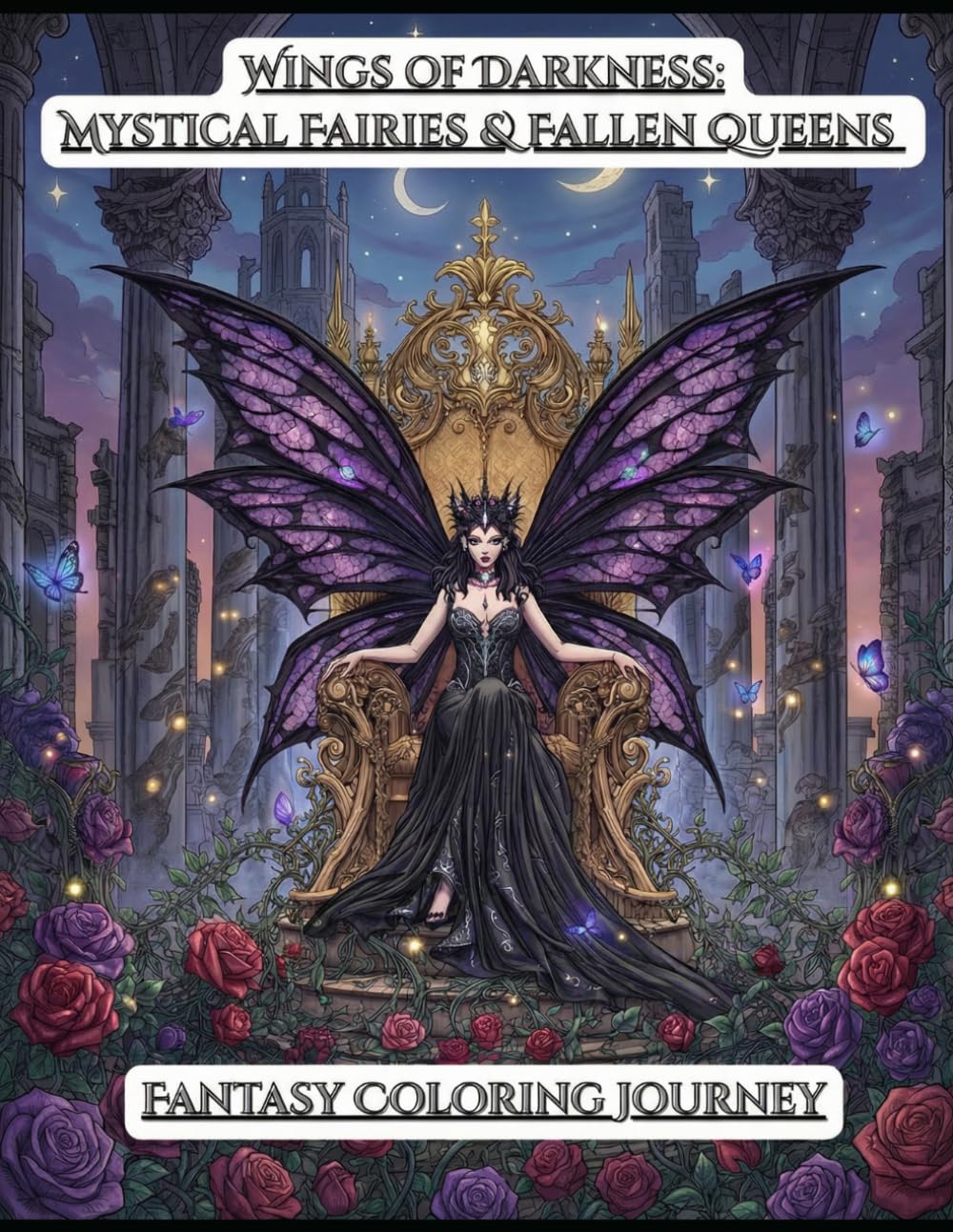 Gothic Fairy Coloring Book | 70+ Dark Fantasy Illustrations | Adult Coloring Pages | Mystical Fairies & Queens