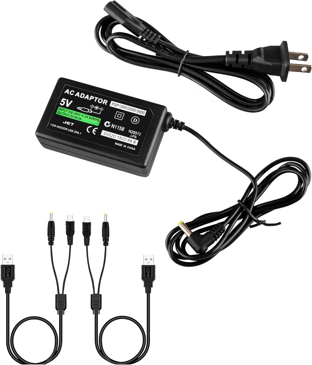 PSP Charger Bundle, 1 Pack Charger and 2 Pack Charging
