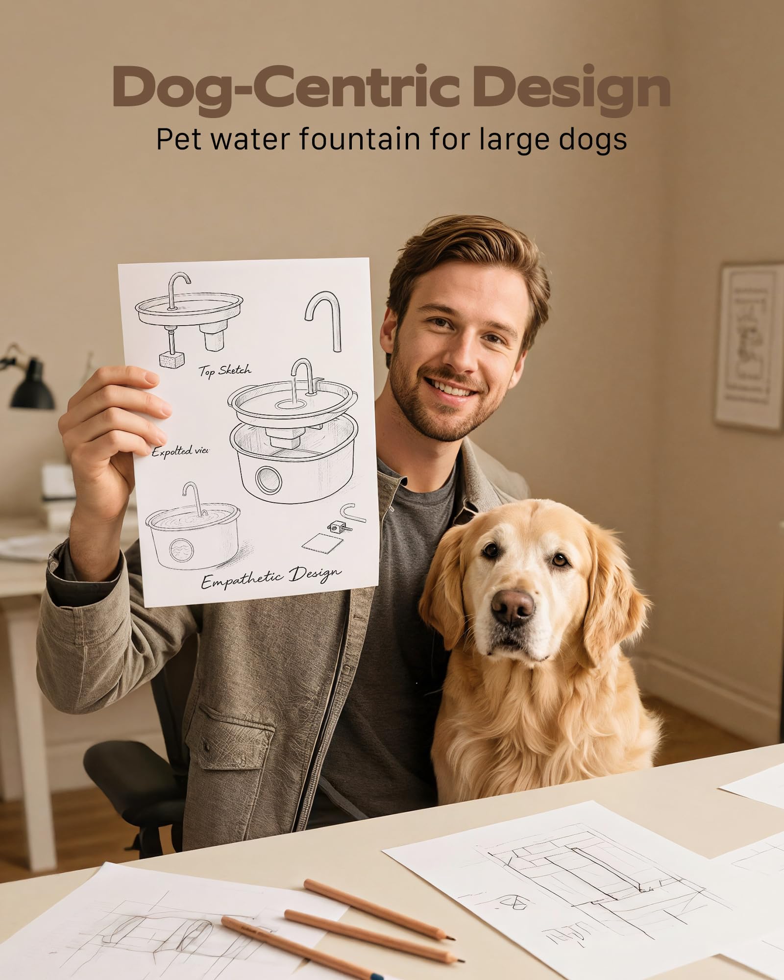 Dog Water Fountain for Large Dogs: Stainless Steel Dog Fountain Water Bowl - 3.2Gal/406oz/12L Super Quiet Big Cat Water Fountain with Visual Water Level -Great for Large Dogs Cats and Multi-Pet Home - image 8