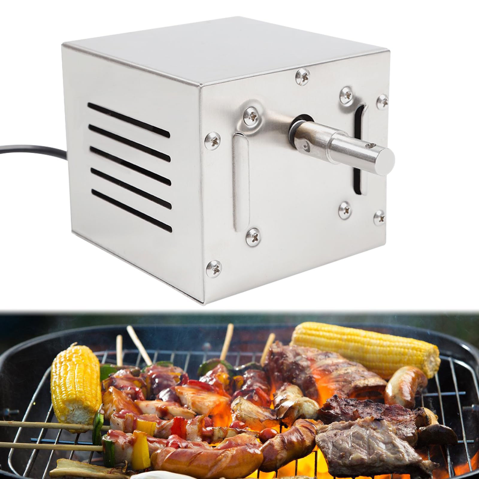 Motor de parrilla de cochinillo, 80 – 100 kg, motor de barbacoa, motor de pincho para barbacoa, motor de asador, motor eléctrico de -15 ~ 45 °C, motor eléctrico, pincho giratorio para comidas