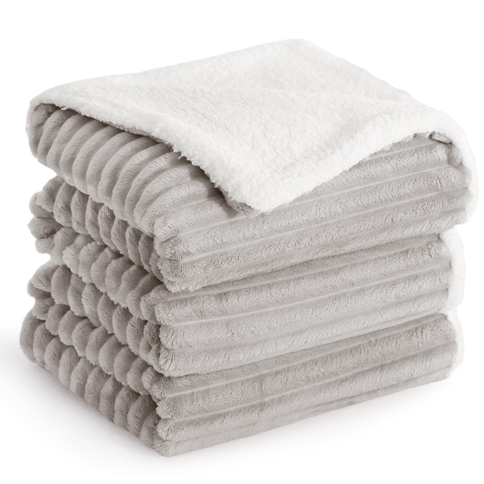 Aisbo Manta Cama Invierno para Cama 180/200, Sherpa Franela Reversible Polar con Cordón para Sofá, Borreguito Gruesa, Suave, Caliente, Sillón, Transpirable para Invierno (Beige, 220 x 240 cm) OEKO-TEX STANDARD 100