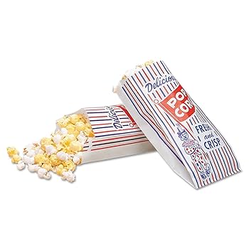 Amazon.com: Bagcraft Papercon 300471 Pinch Bottom Popcorn