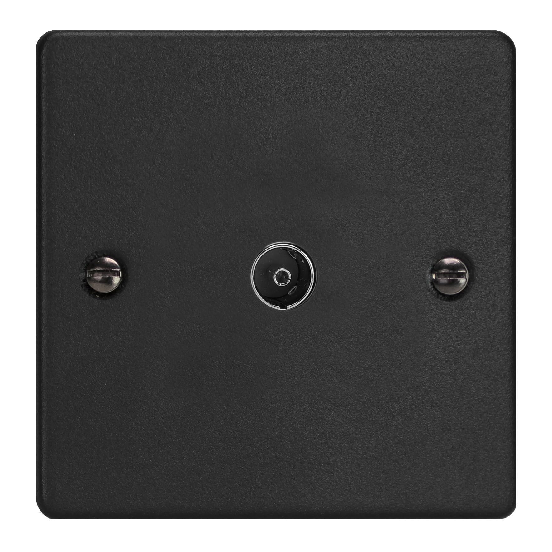 Varilight 1-Gang TV Socket, Co-Axial Matt Black