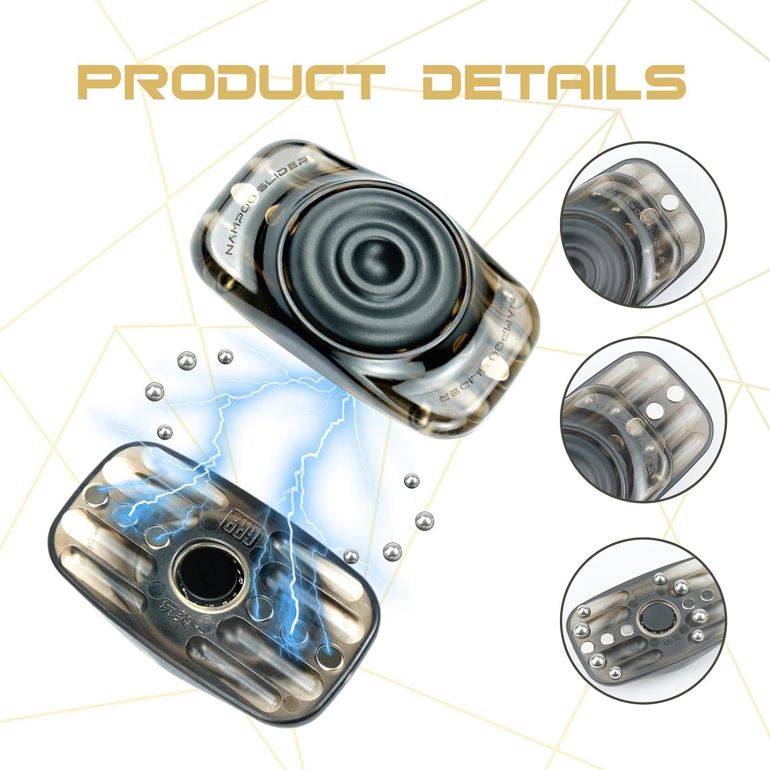 Nampoo Fidget Toys for Adults Fidget Slider Spinner 2-in-1 Multi-Mode Stress Relief Toy