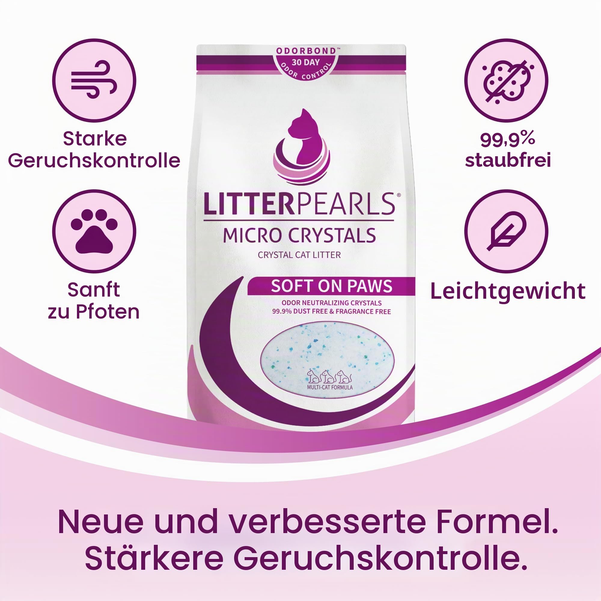 Litter Pearls Katzenstreu Perlen Micro Kristalle, 4,76 kg