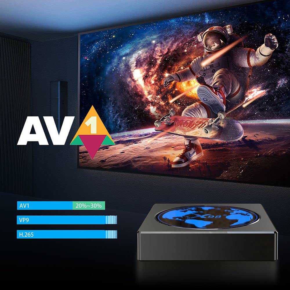 Android TV Box X98 Mini Amlogic S905W2 TV Box Android 11.0 4 GB ROM 64 GB ROM soporte AV1 2.4/5G WiFi BT4.2 4 K HDR caja con teclado i8