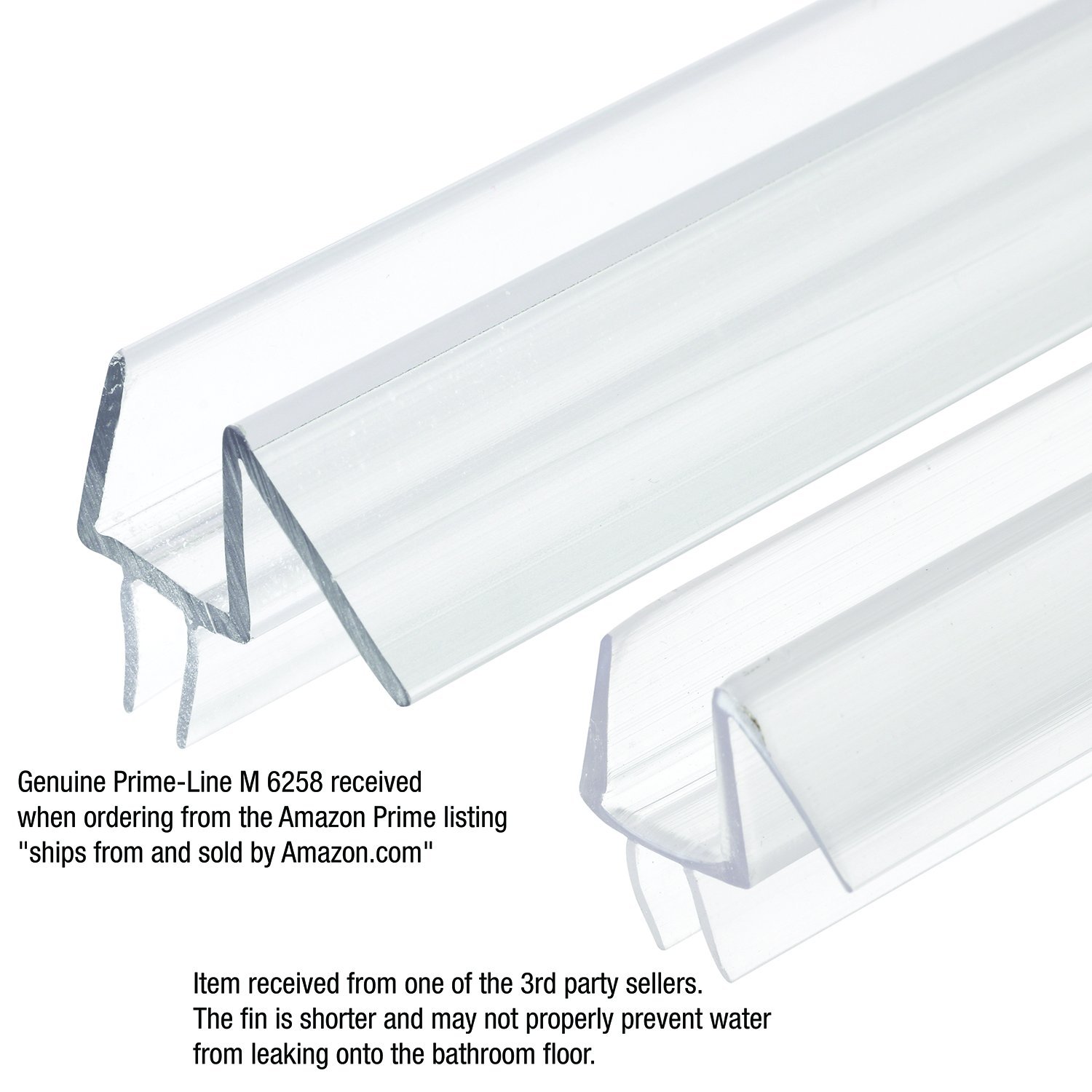 PRIMELINE M 6258 Frameless Shower Door Bottom Seal Stop Shower Leaks