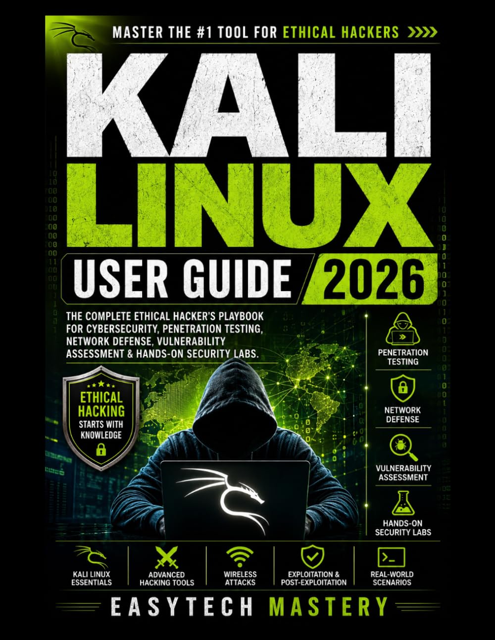 KALI LINUX USER GUIDE 2026: The Complete Ethical Hacker's Playbook for Cybersecurity, Penetration Testing, Network Defense, Vulnerability Assessment & Hands-On Security Labs