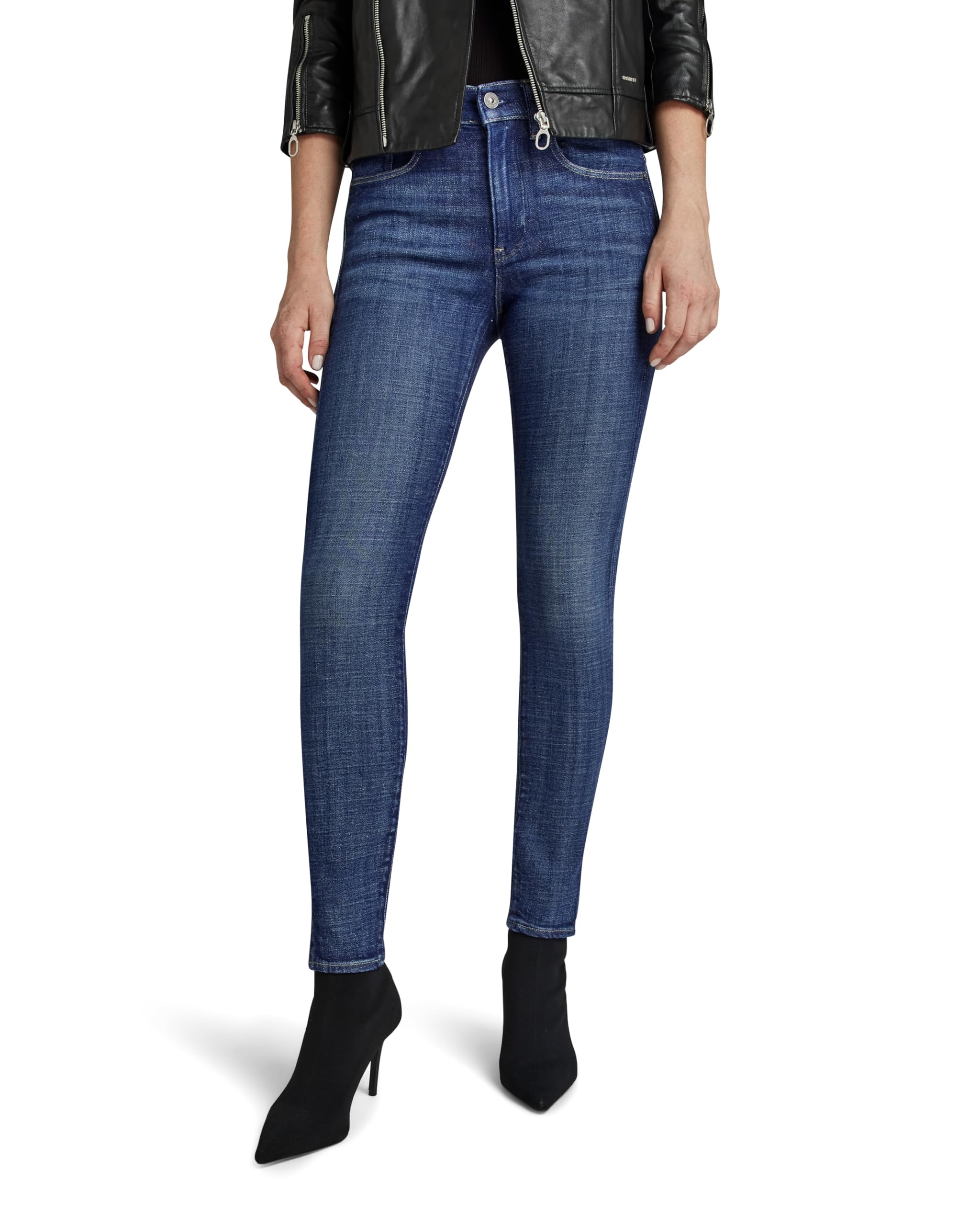 G-STAR RAW Damen Lhana Skinny Split Jeans, Blau (Faded Blue Copen D24356-D441-G318), 30W / 34L