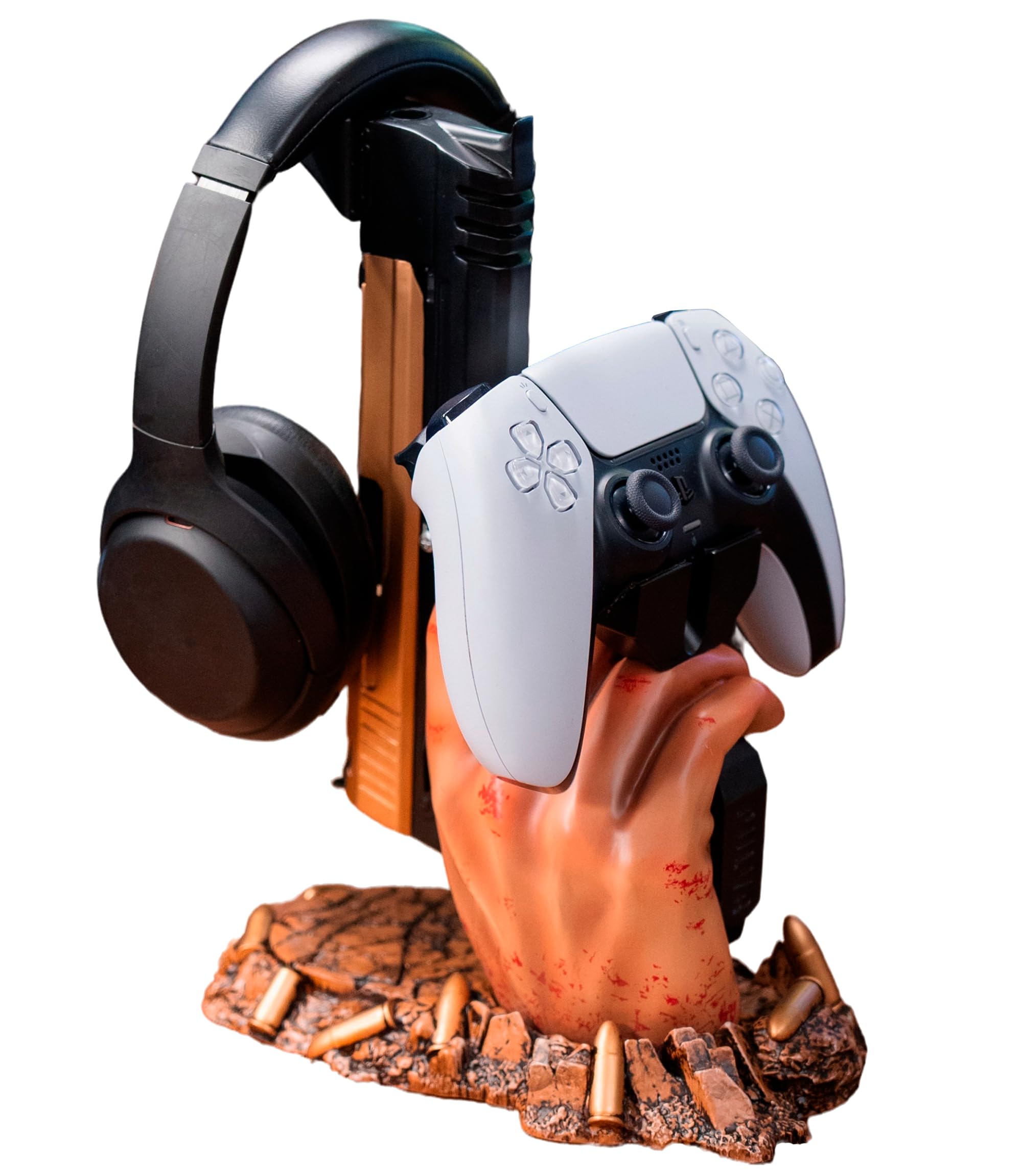 Exclusive Gaming Controller Holder & Headset stand figure for GTA VI and Call of Duty and Fortnite Gaming Room Decor | Staff Room accessories For PC