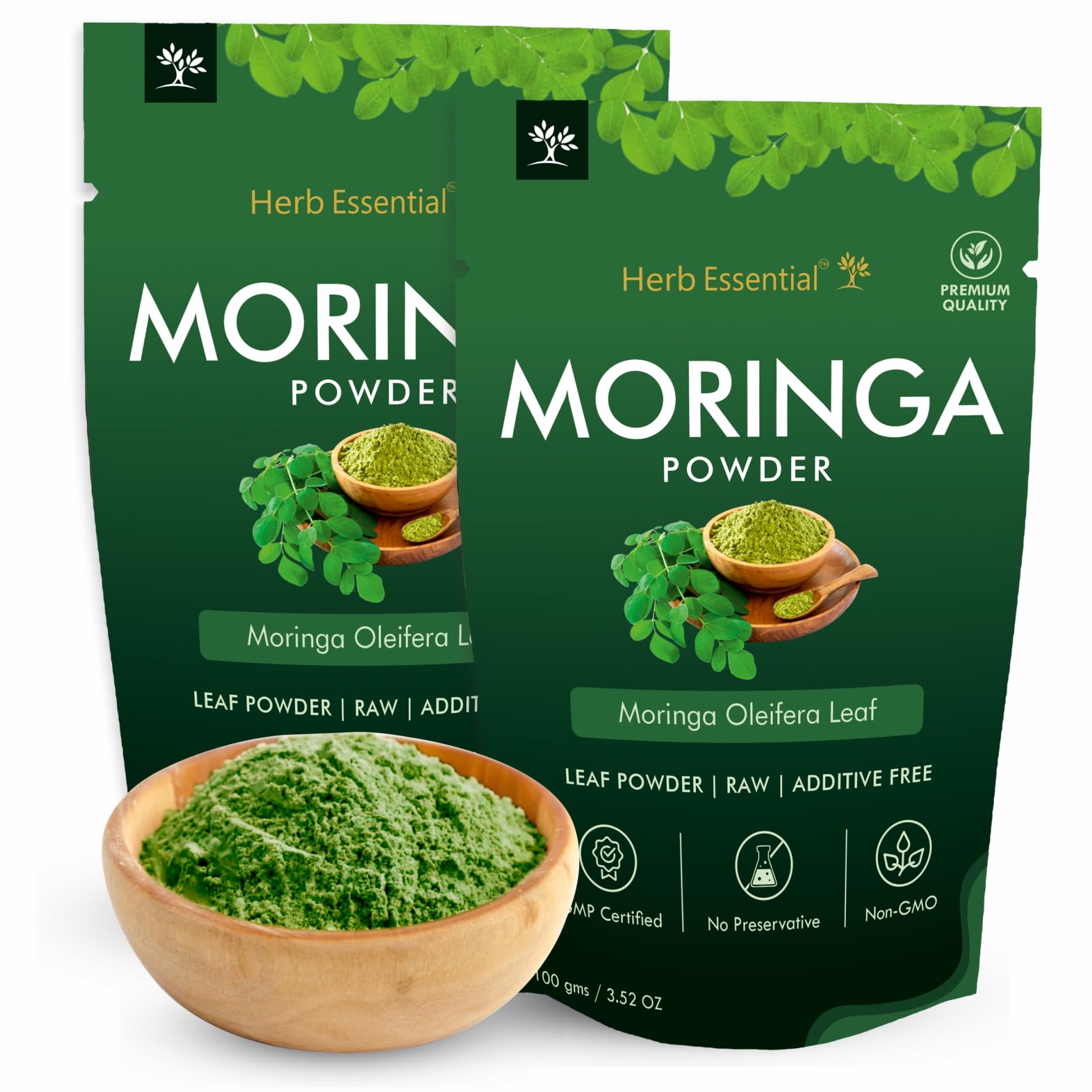Herb Essential Wild Grown Moringa Leaf Powder - 200g