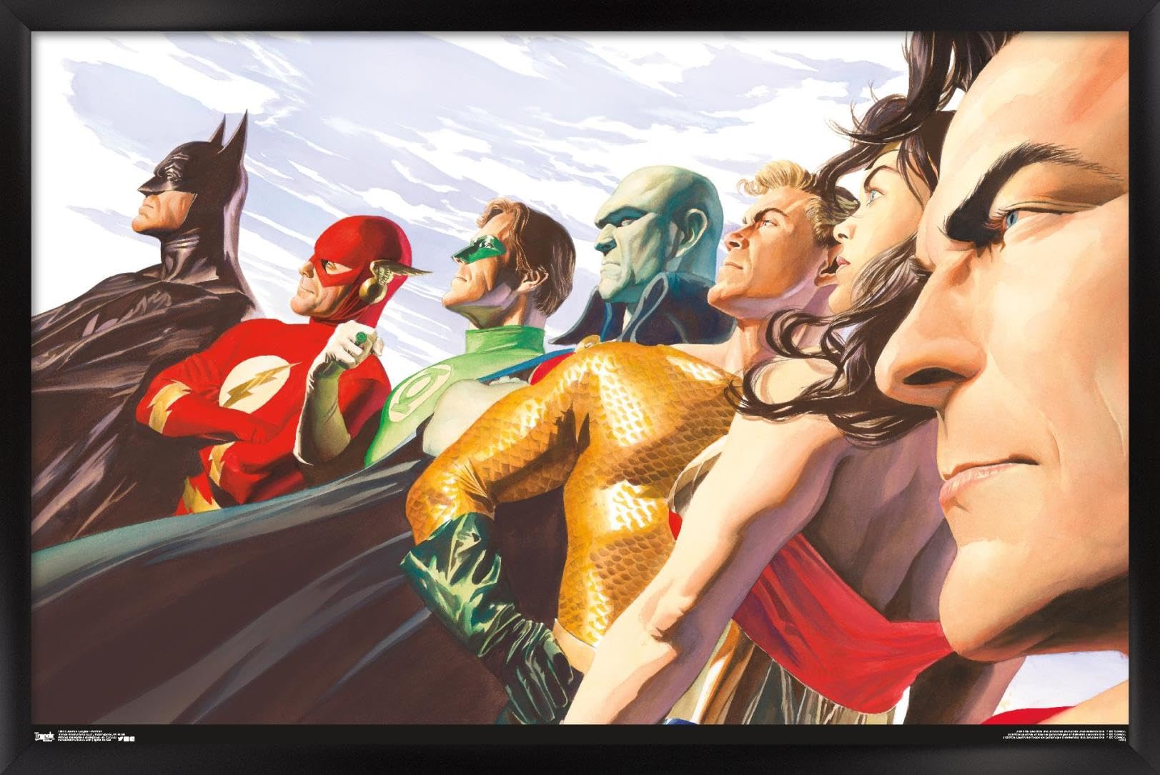 ALEX ROSS rare JUSTICE LEAGUE Secret Origins NEW giclee CANVAS Signed with COA