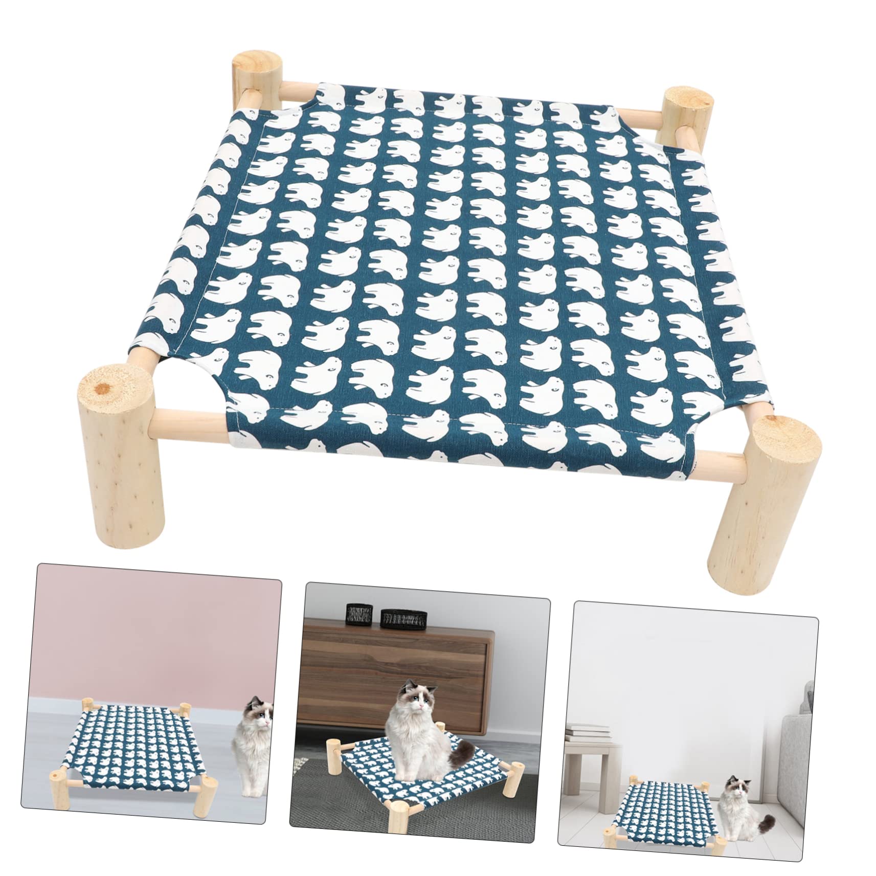 Chat Surélevé Hammock Amovible Rafraîchissant pour Petits pour Intérieur Extérieur