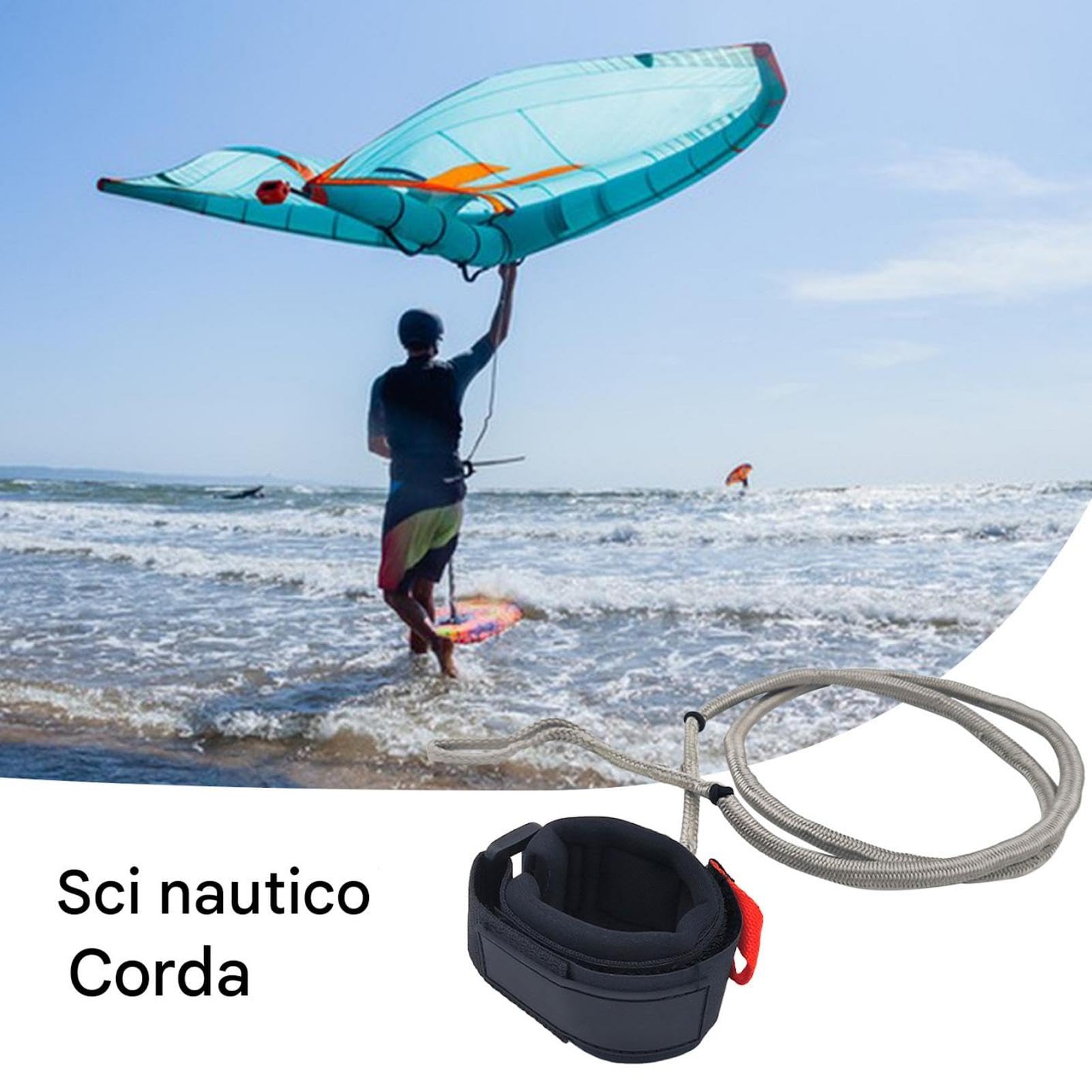 Corda Wakesurf, corda del wakeboard,Surf Board Leash - Cablaggio manuale, portatile, cavo di attività esterno per corto, longboard, accessori per sport acquatici