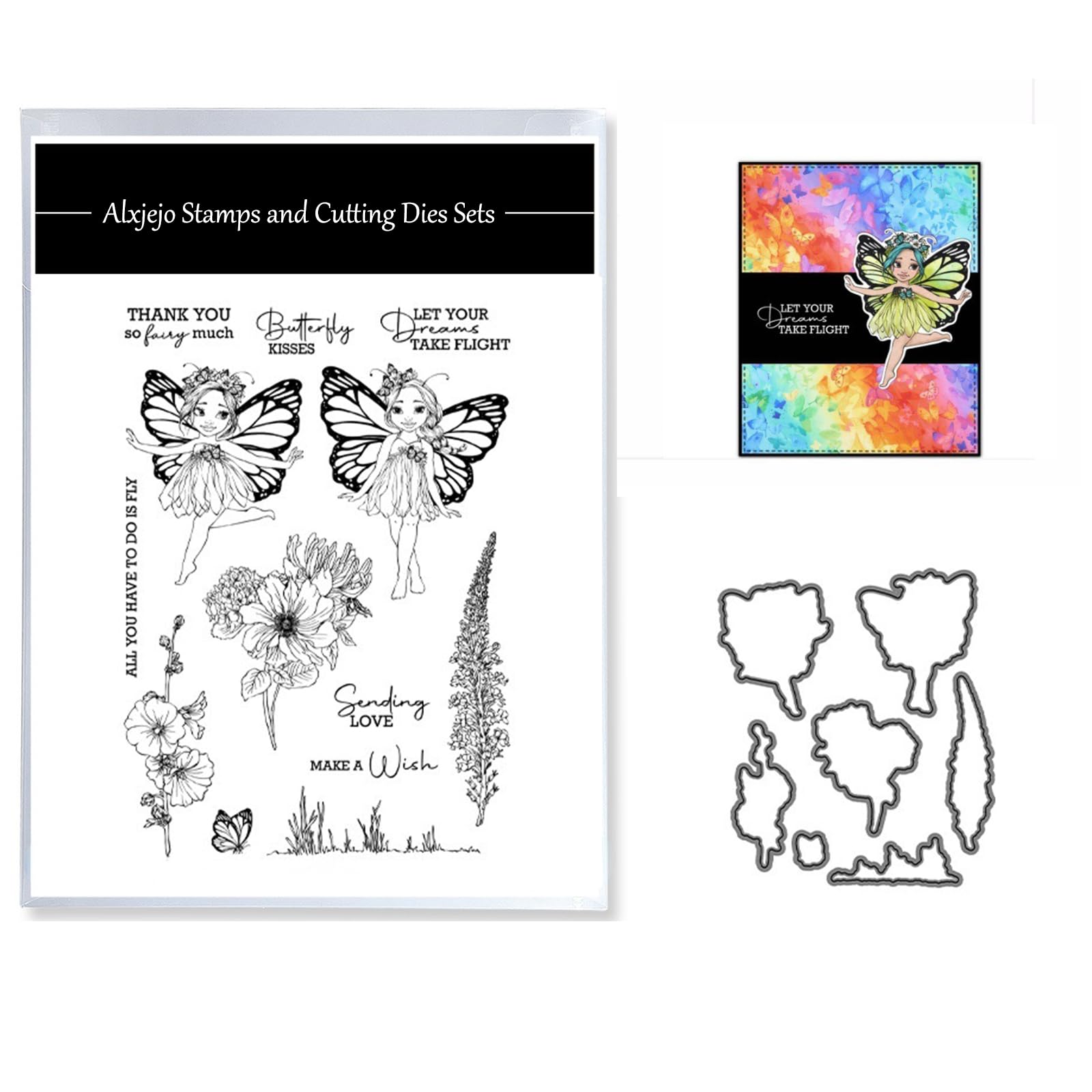 Alxjejo Cutting Dies and Stamps Set 2024-2025-2026,Stamps and die for Card Making for DIY Birthdays, Thanksgiving Day, Valentine's Day, Scrapbooking, Art Craft, Festivals Greeting Card Album