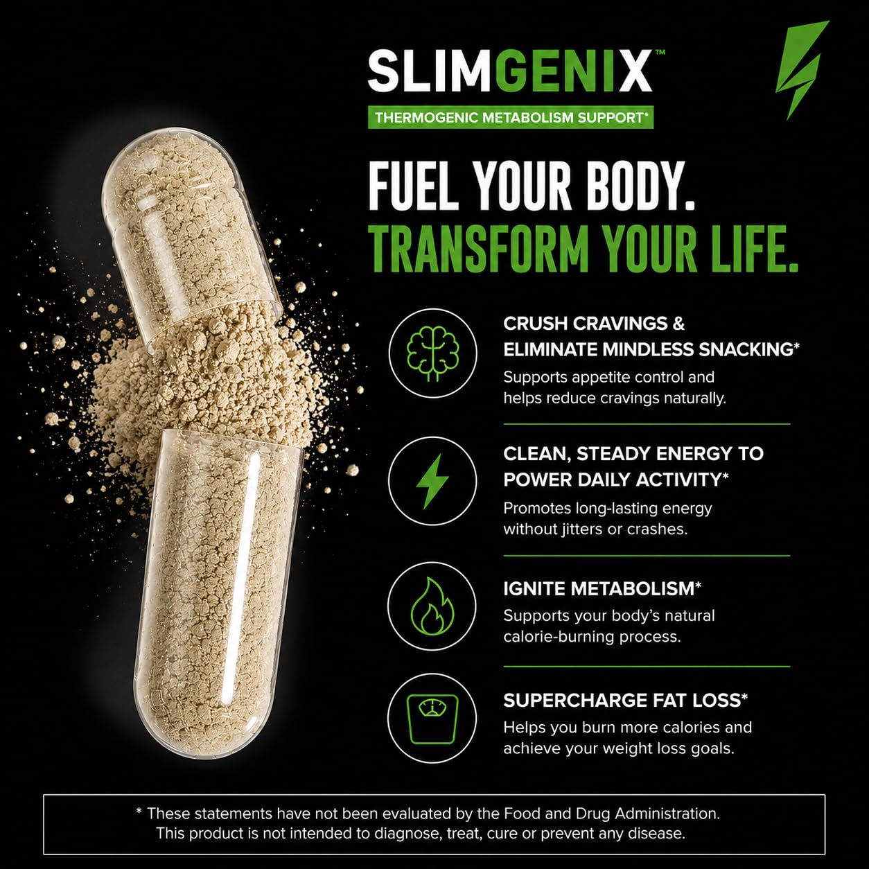 Saba SlimGenix™ Thermogenic Metabolism & Belly Fat Burning with CapsiMax®, ForsLean® & Chromium – Energy, Appetite Control, Focus & Weight Management for Women & Men – 60 Count — Amazon image 11