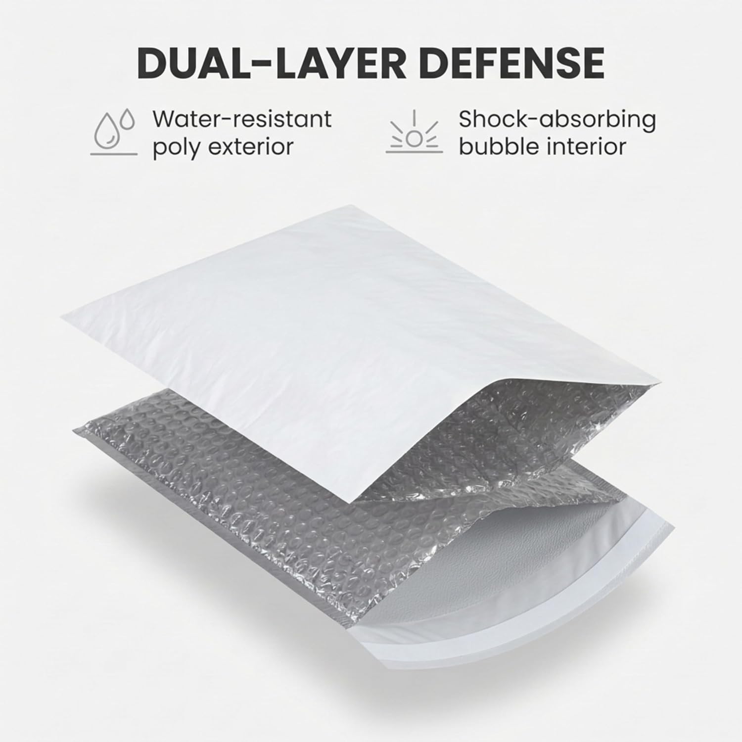 BOX USA Bubble Mailers 7-1/4" × 8" White (25-Pack) – Self-Seal Padded Envelopes with Bubble Lining, Poly Bubble Mailer Shipping Bags for Small Business, Ecommerce & Fulfillment Packaging