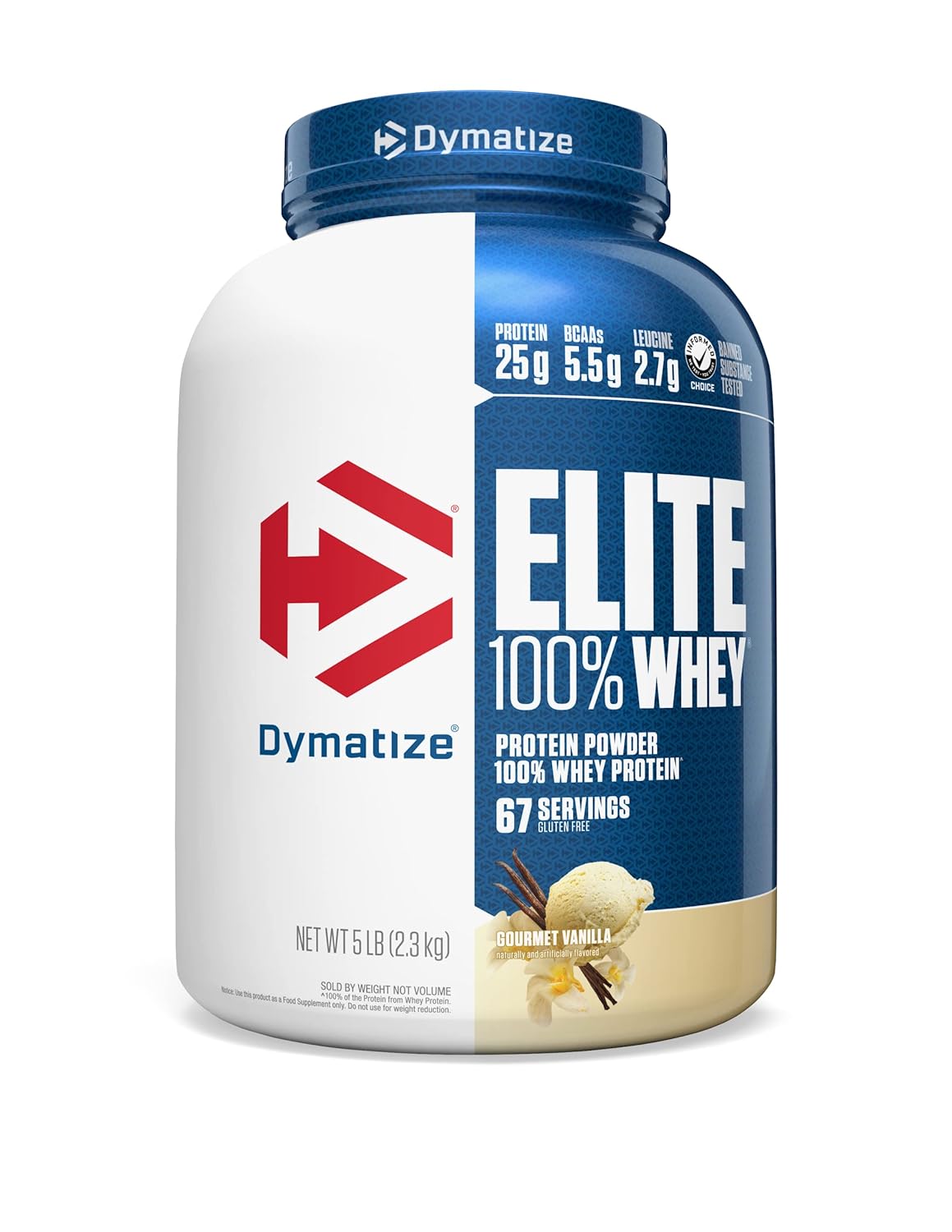 Elite 100% Whey Protein (2,3kg) – Sabor Gourmet Vanilla, Dymatize Nutrition