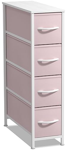 Sorbus Kids Narrow Dresser with 4 Drawers - Vertical Slim