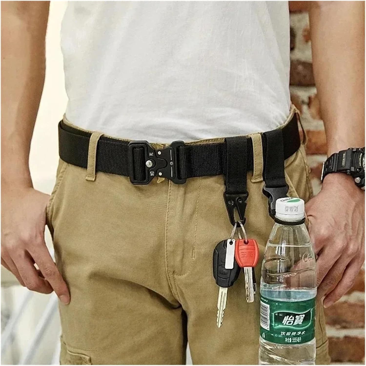 Belt Alloy Buckle Multi-Function Corps Belt for Men Men's Belt