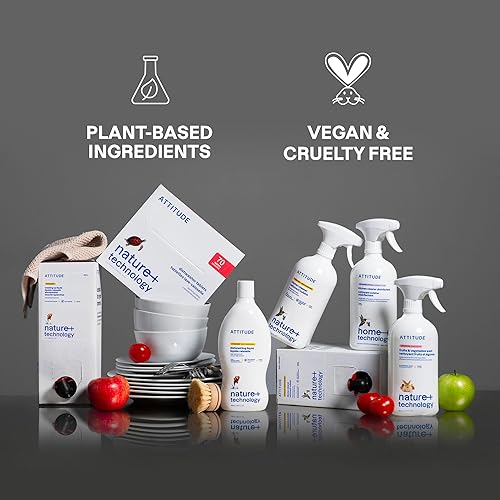 Miniatura 6 de ATTITUDE Lavado de frutas y verduras, lavado de productos apto para alimentos, elimina la suciedad y los residuos, ingredientes veganos y a base de