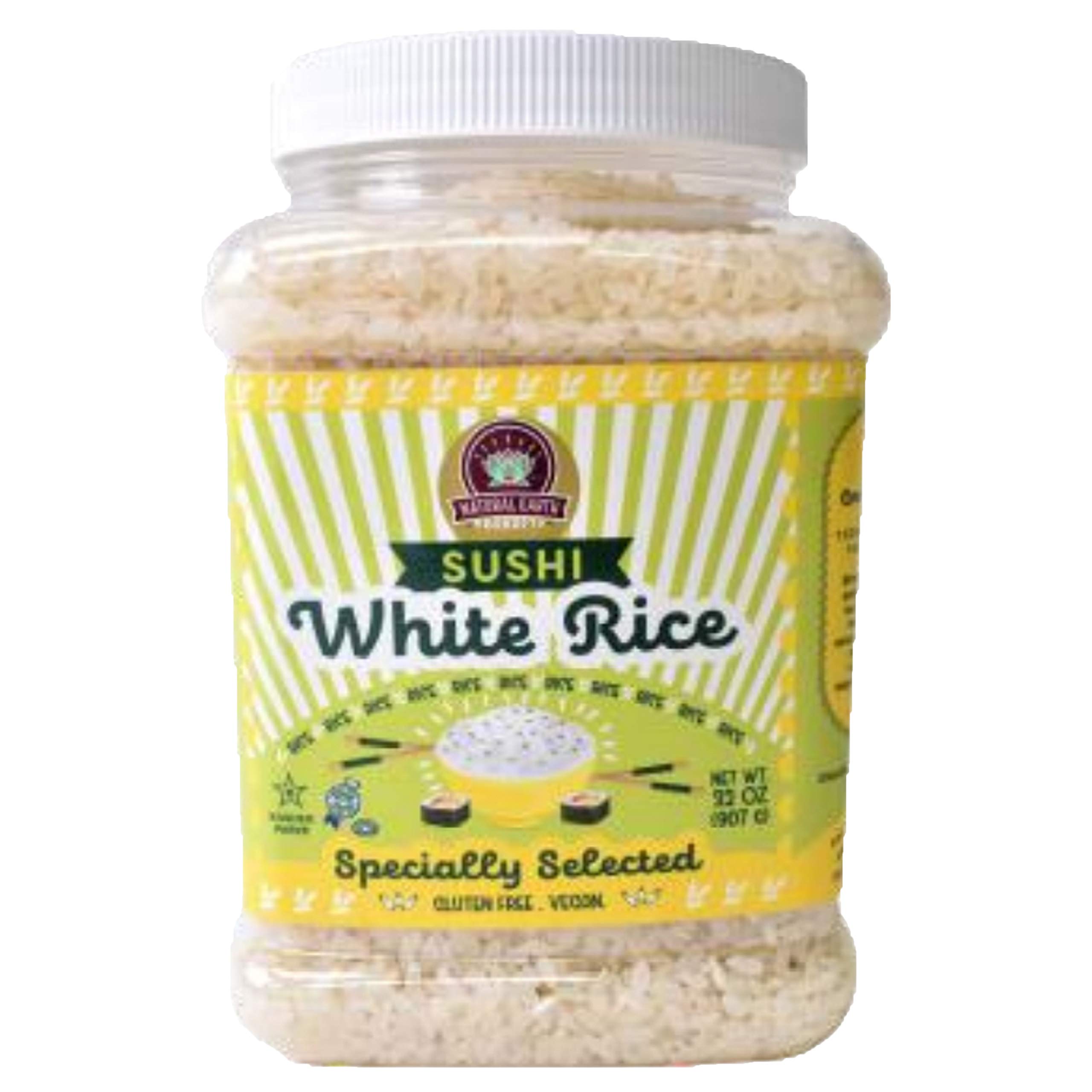 White Sushi Rice, Bulk Rice Container, Gluten Free, Vegan, Kosher, 32Oz (Single)…