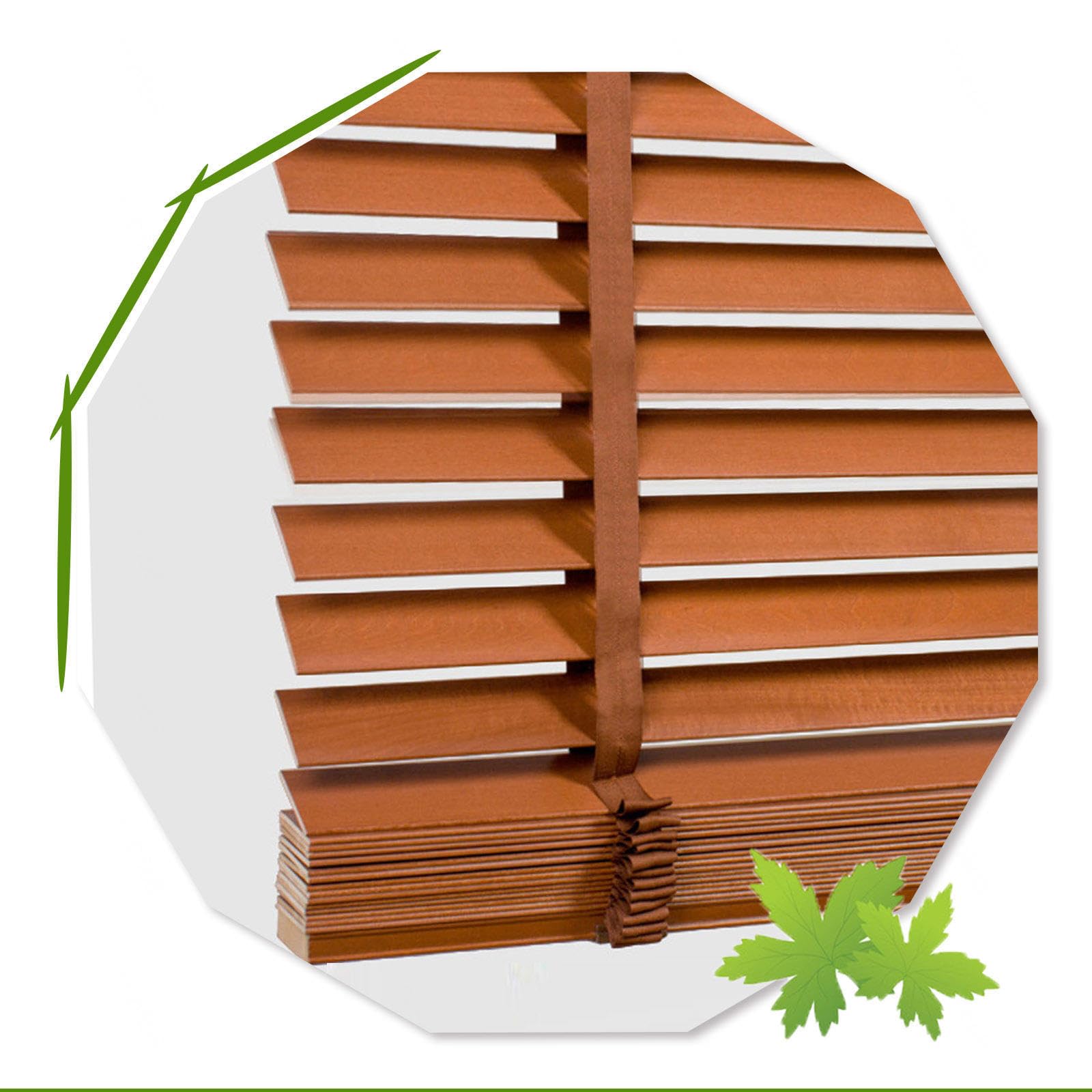 Hochwertige Holz-Jalousien, 50–130 cm, horizontale Sonne, für Zuhause/Küche/Büro, Verdunkelungslamellen, verstellbare Lichtsteuerung, B x H 120 x 130 cm