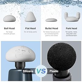 LEERCON Massage Gun,Deep Tissue Muscle Massager,Brushless Motor Portable Full-Metal Travel,Equipped with 4 Speeds & 8 Massage Heads, Gifts, Home, Athletes, Office (Gray Green)