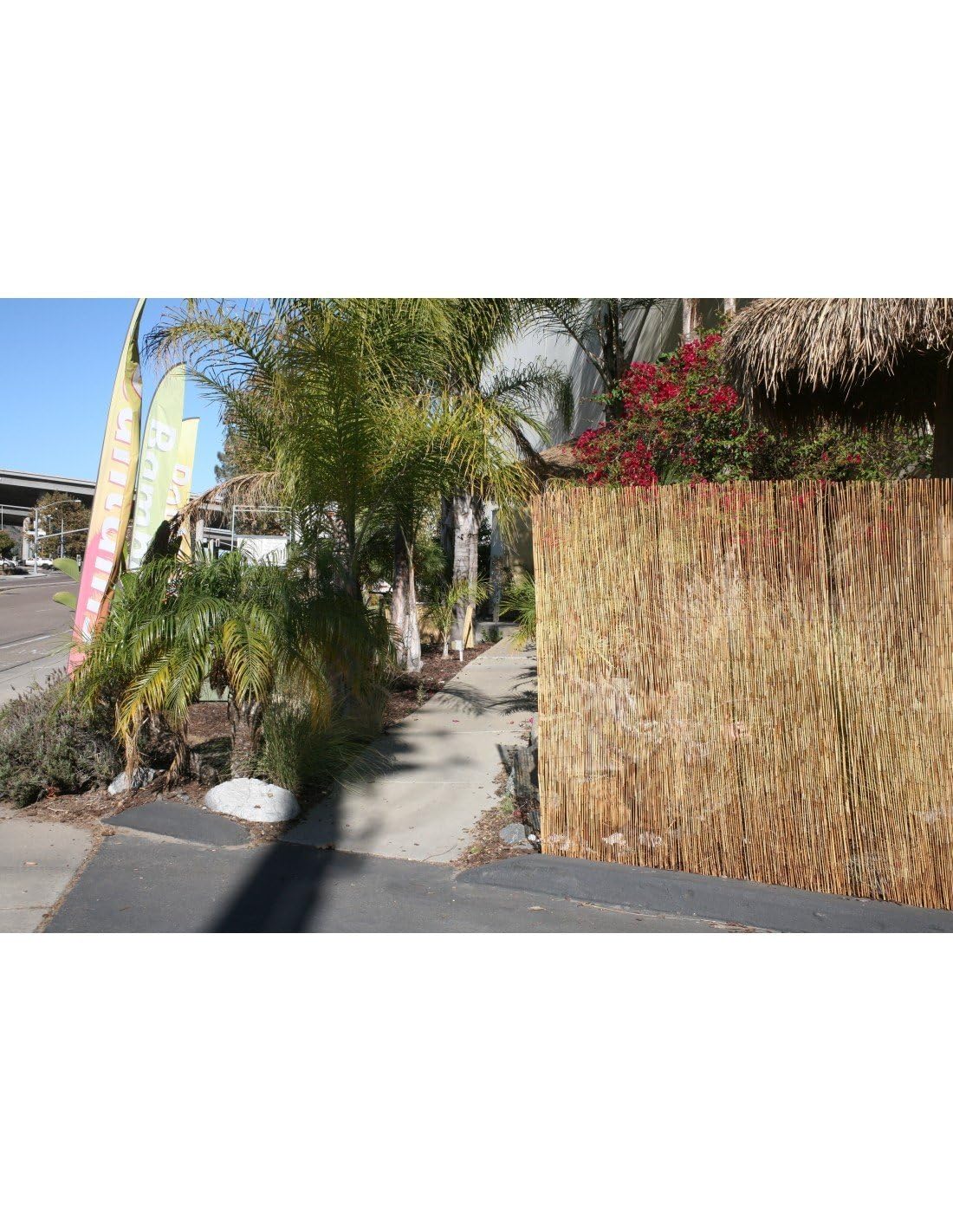 Jardin202 - Cerramiento Natural Bambú Fino de ocultación | Caña de Bambú para cerramiento de Jardín | Rollo: 2 x 5 Metros -