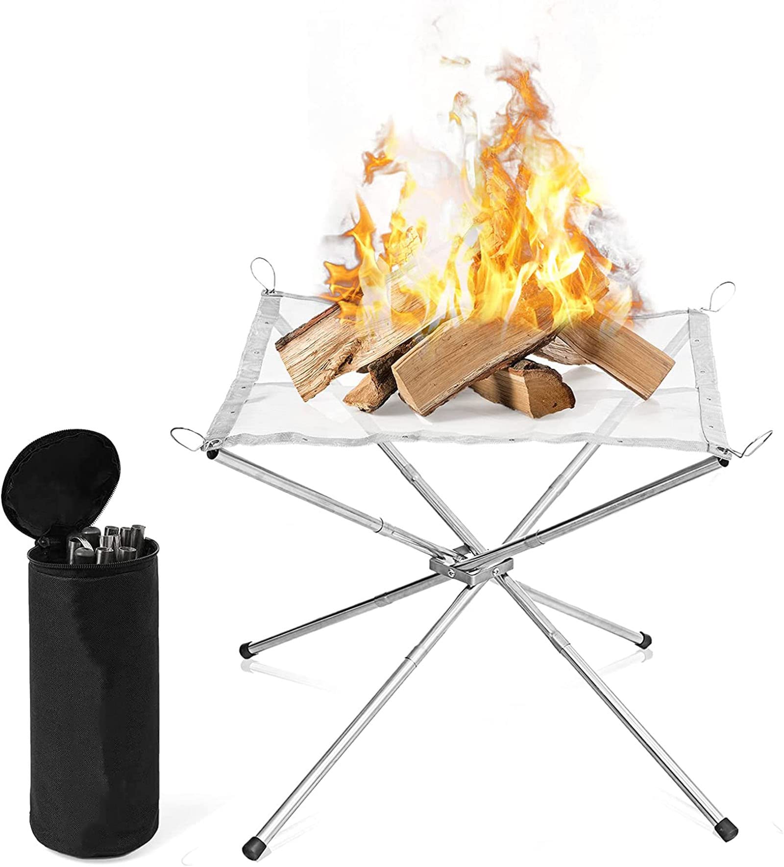 Foyer de camping portable pliable pour éviter les feux au sol